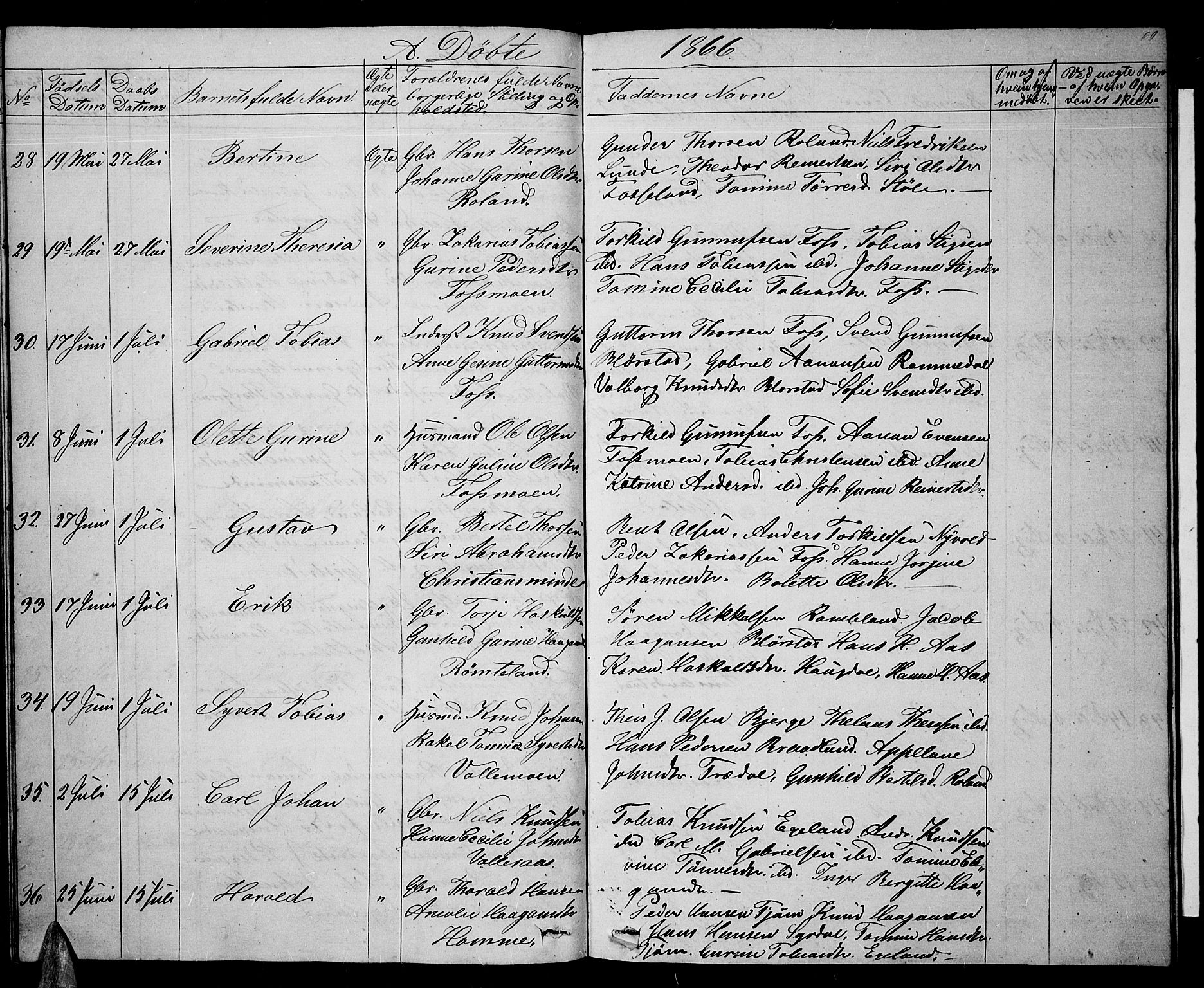 Sør-Audnedal sokneprestkontor, AV/SAK-1111-0039/F/Fb/Fbb/L0003: Klokkerbok nr. B 3, 1859-1868, s. 60