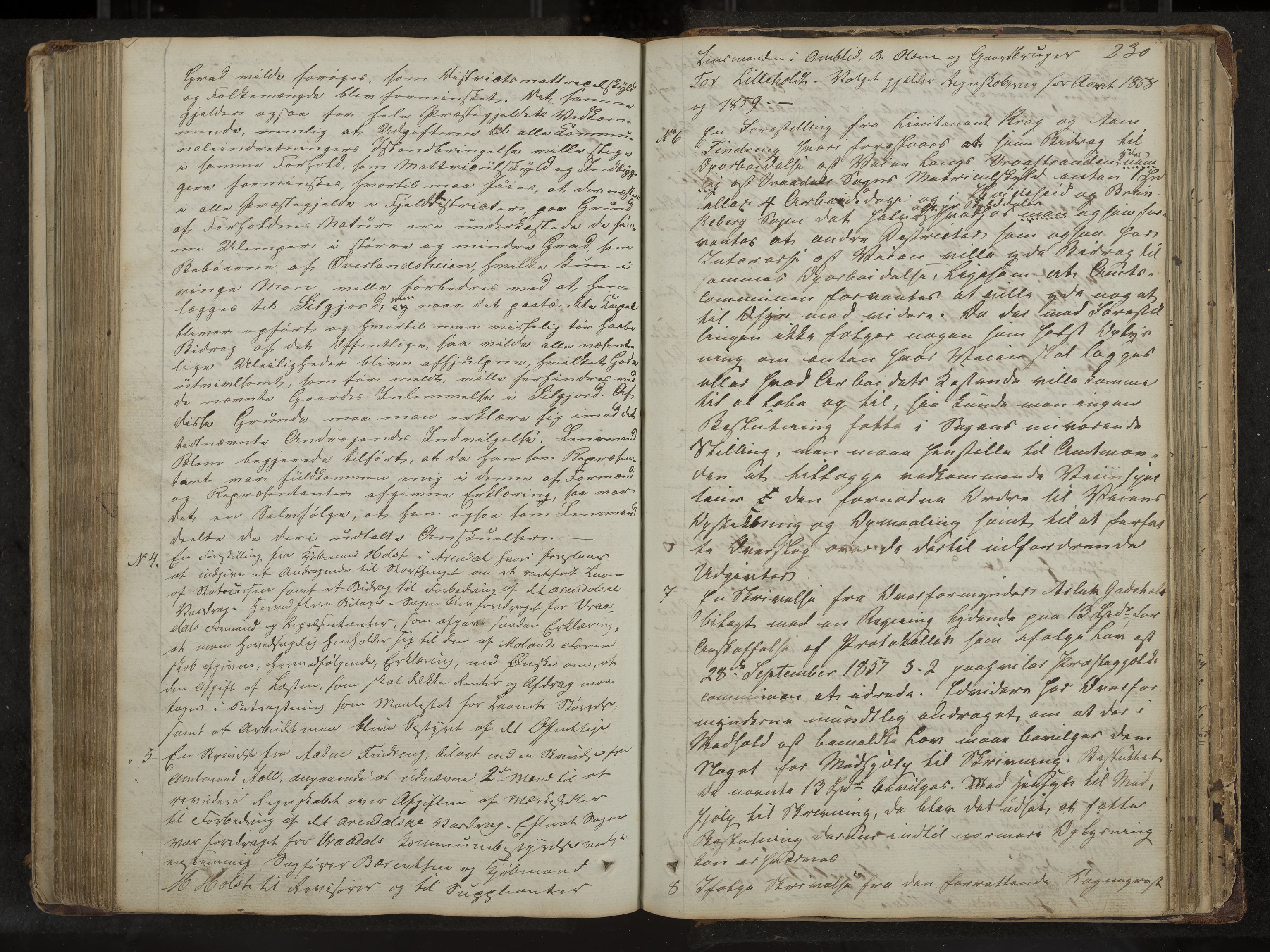 Kviteseid formannskap og sentraladministrasjon, IKAK/0829021/A/Aa/L0001: Møtebok med register, 1837-1866, s. 230