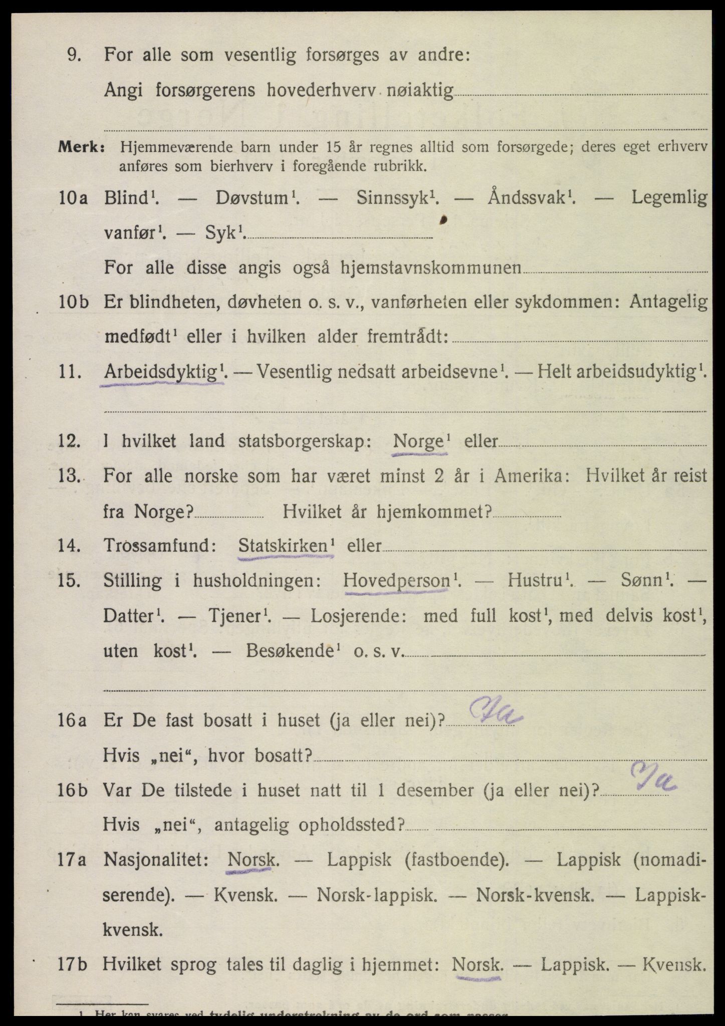 SAT, Folketelling 1920 for 1718 Leksvik herred, 1920, s. 4931