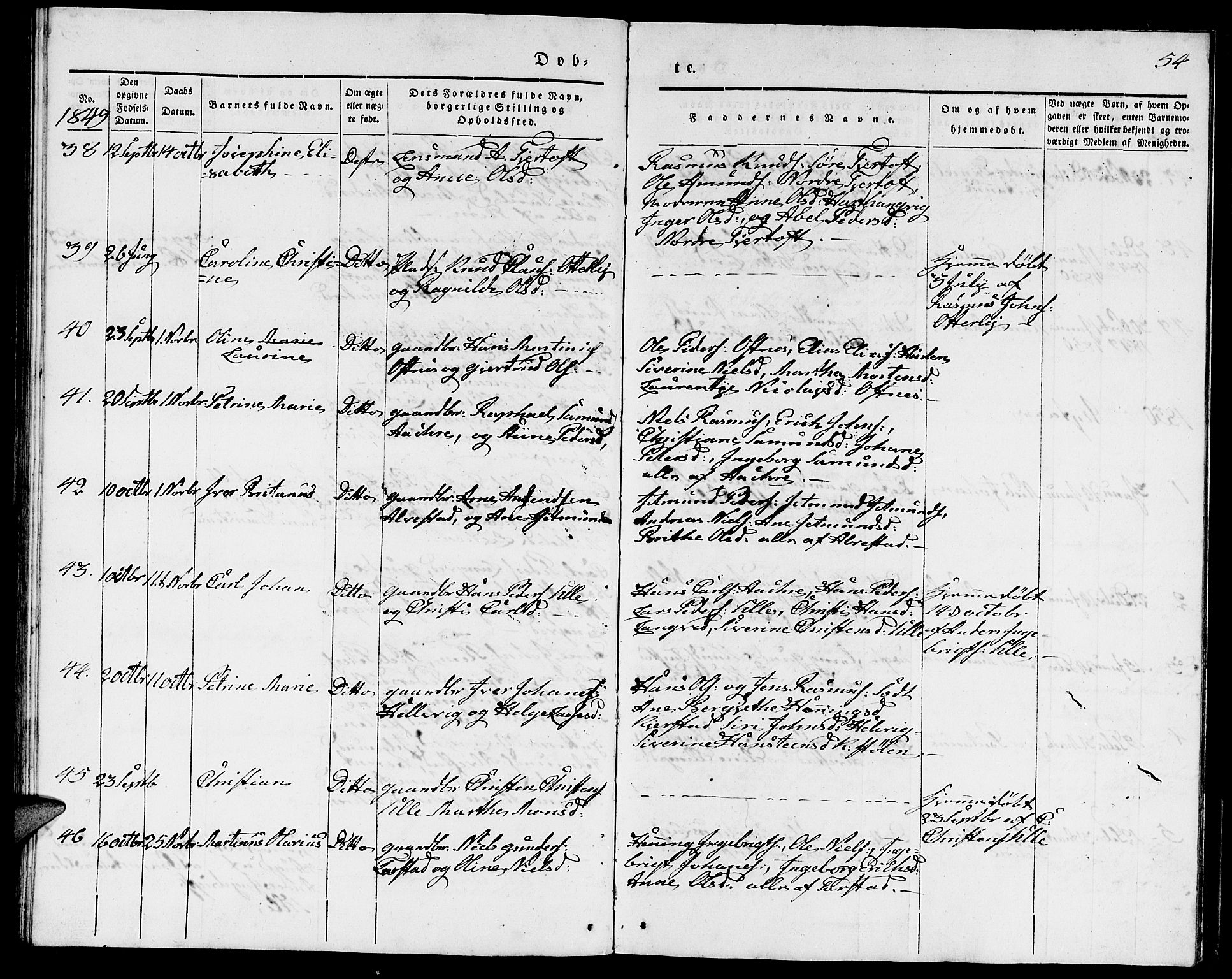 Ministerialprotokoller, klokkerbøker og fødselsregistre - Møre og Romsdal, AV/SAT-A-1454/536/L0507: Klokkerbok nr. 536C02, 1839-1859, s. 54