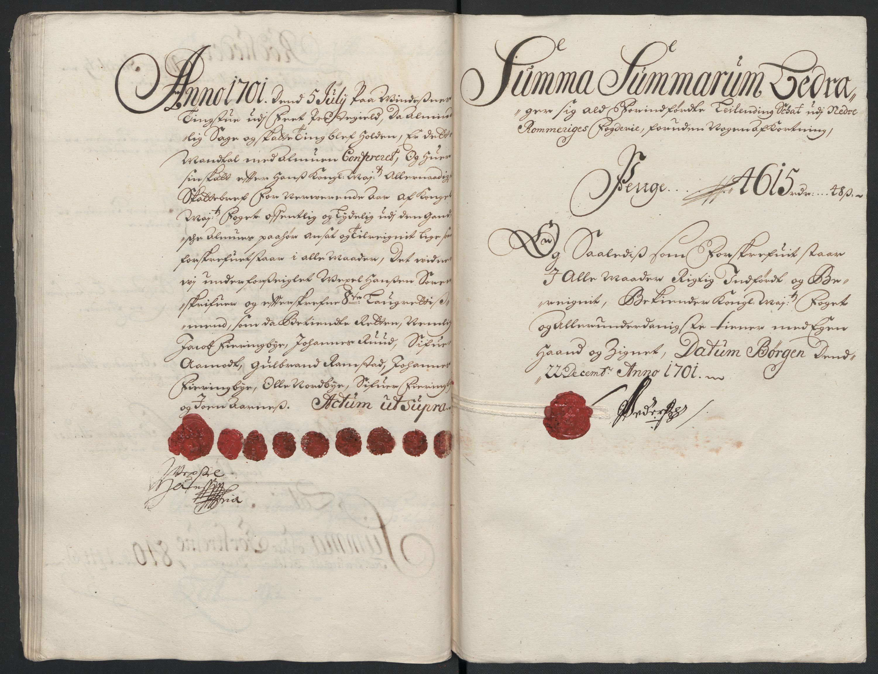 Rentekammeret inntil 1814, Reviderte regnskaper, Fogderegnskap, AV/RA-EA-4092/R11/L0584: Fogderegnskap Nedre Romerike, 1701, s. 129