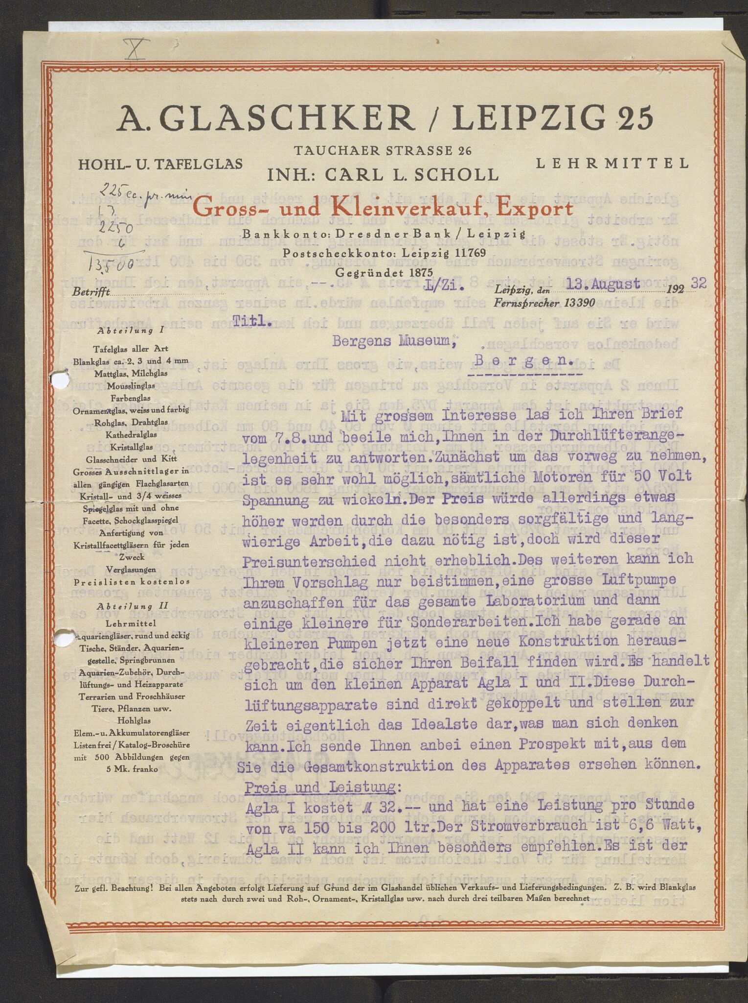 Bergens Museum, AV/SAB-A-17301/13/D/L0002: Korrespondanse , 1928-1940, s. 477