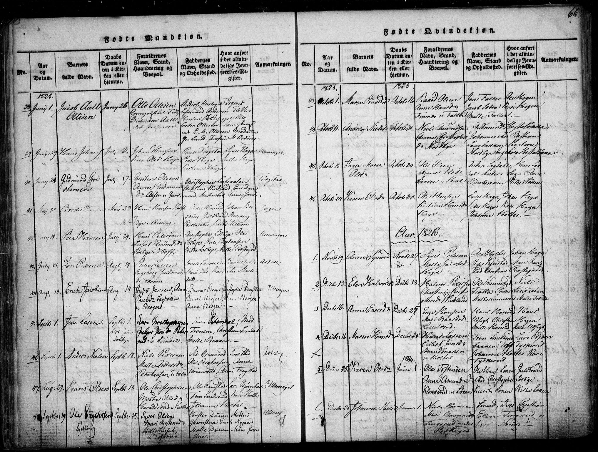Fet prestekontor Kirkebøker, AV/SAO-A-10370a/F/Fa/L0008: Ministerialbok nr. I 8, 1815-1842, s. 66