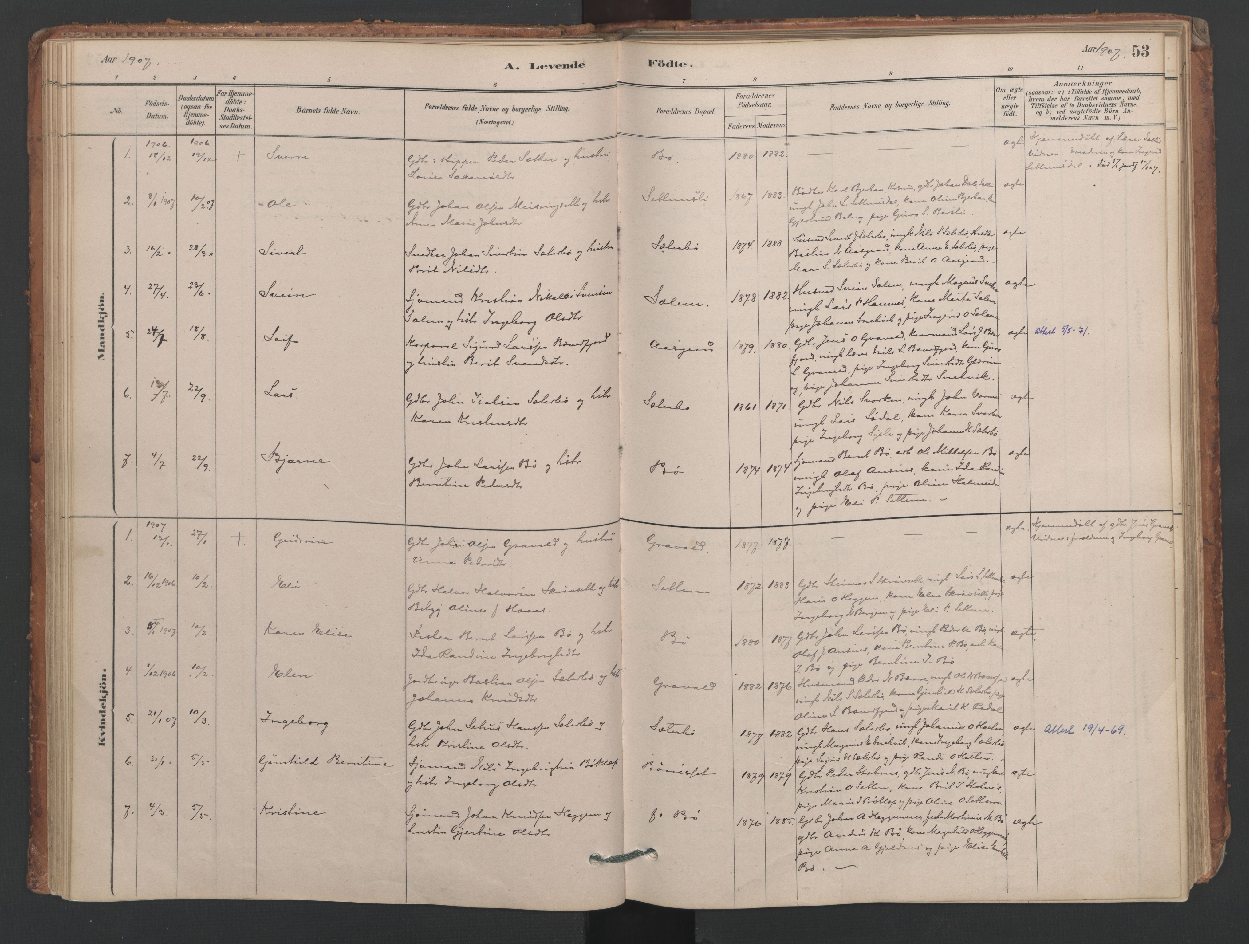 Ministerialprotokoller, klokkerbøker og fødselsregistre - Møre og Romsdal, SAT/A-1454/594/L1036: Ministerialbok nr. 594A02 (?), 1879-1910, s. 53