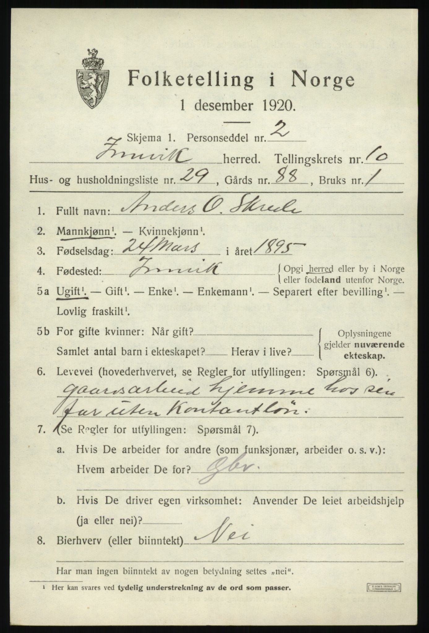 SAB, Folketelling 1920 for 1447 Innvik herred, 1920, s. 4425