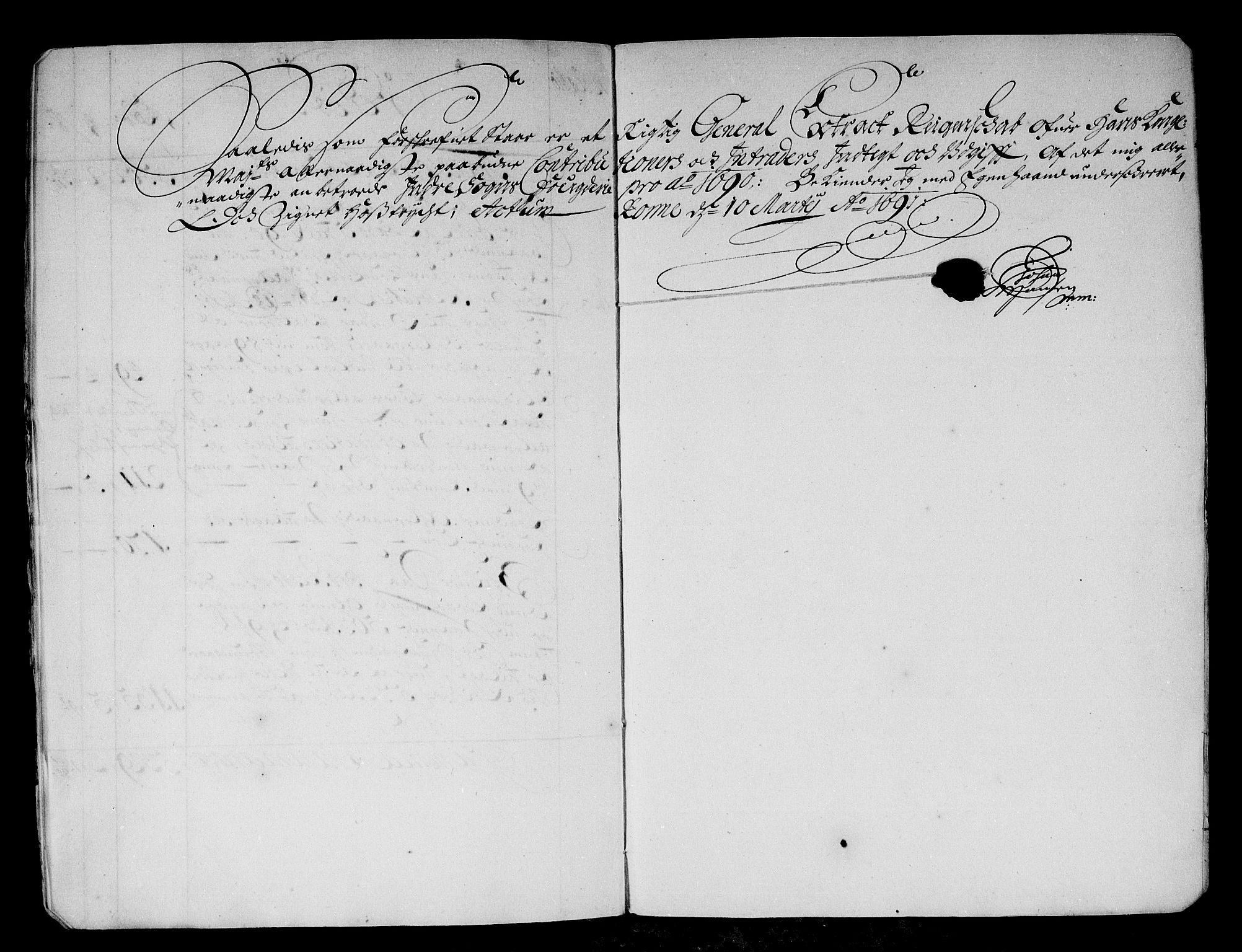 Rentekammeret inntil 1814, Reviderte regnskaper, Stiftamtstueregnskaper, Bergen stiftamt, RA/EA-6043/R/Rc/L0093: Bergen stiftamt, 1690