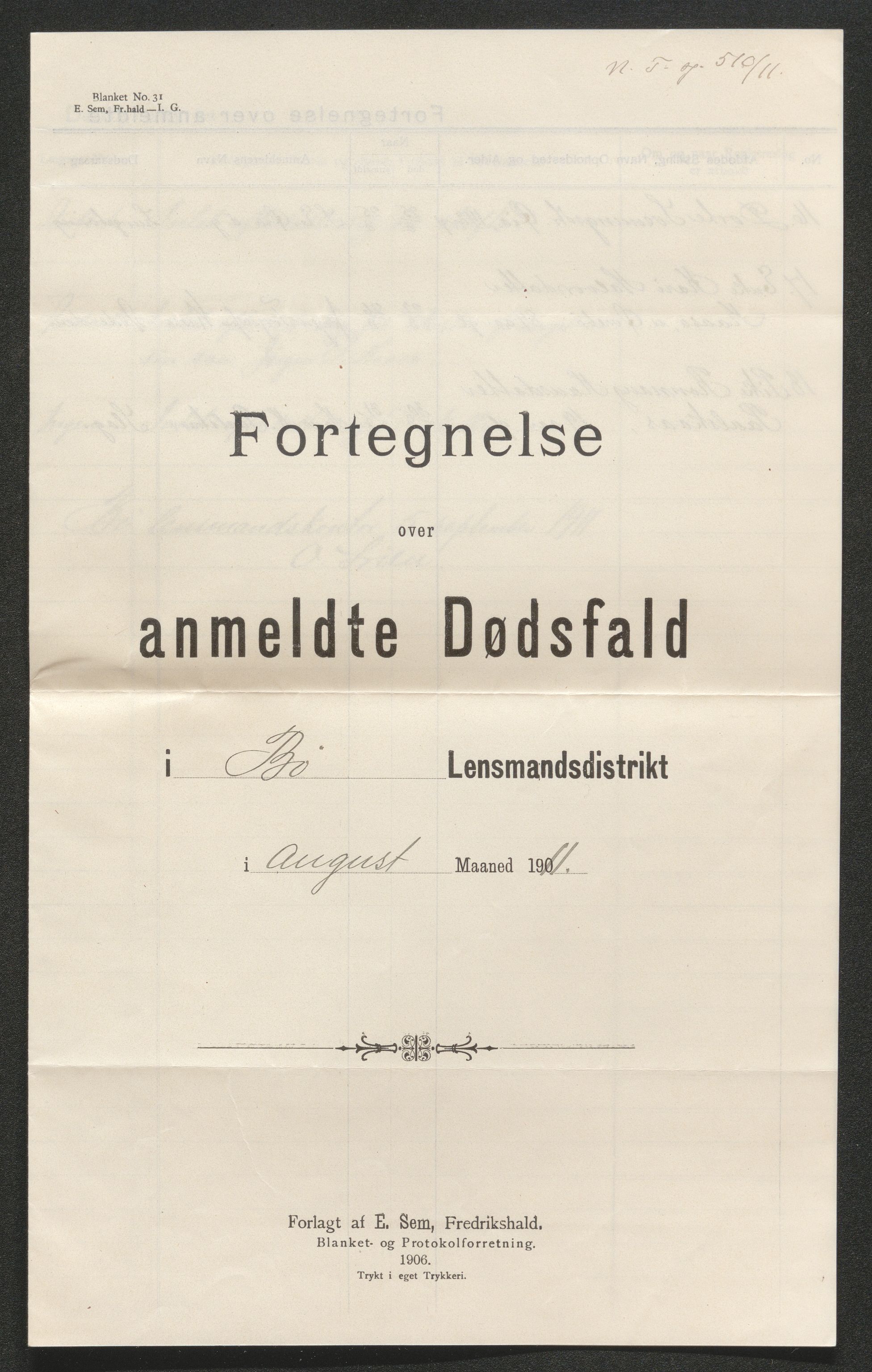 Nedre Telemark sorenskriveri, AV/SAKO-A-135/H/Ha/Hab/L0005: Dødsfallsfortegnelser
, 1911-1916, s. 33