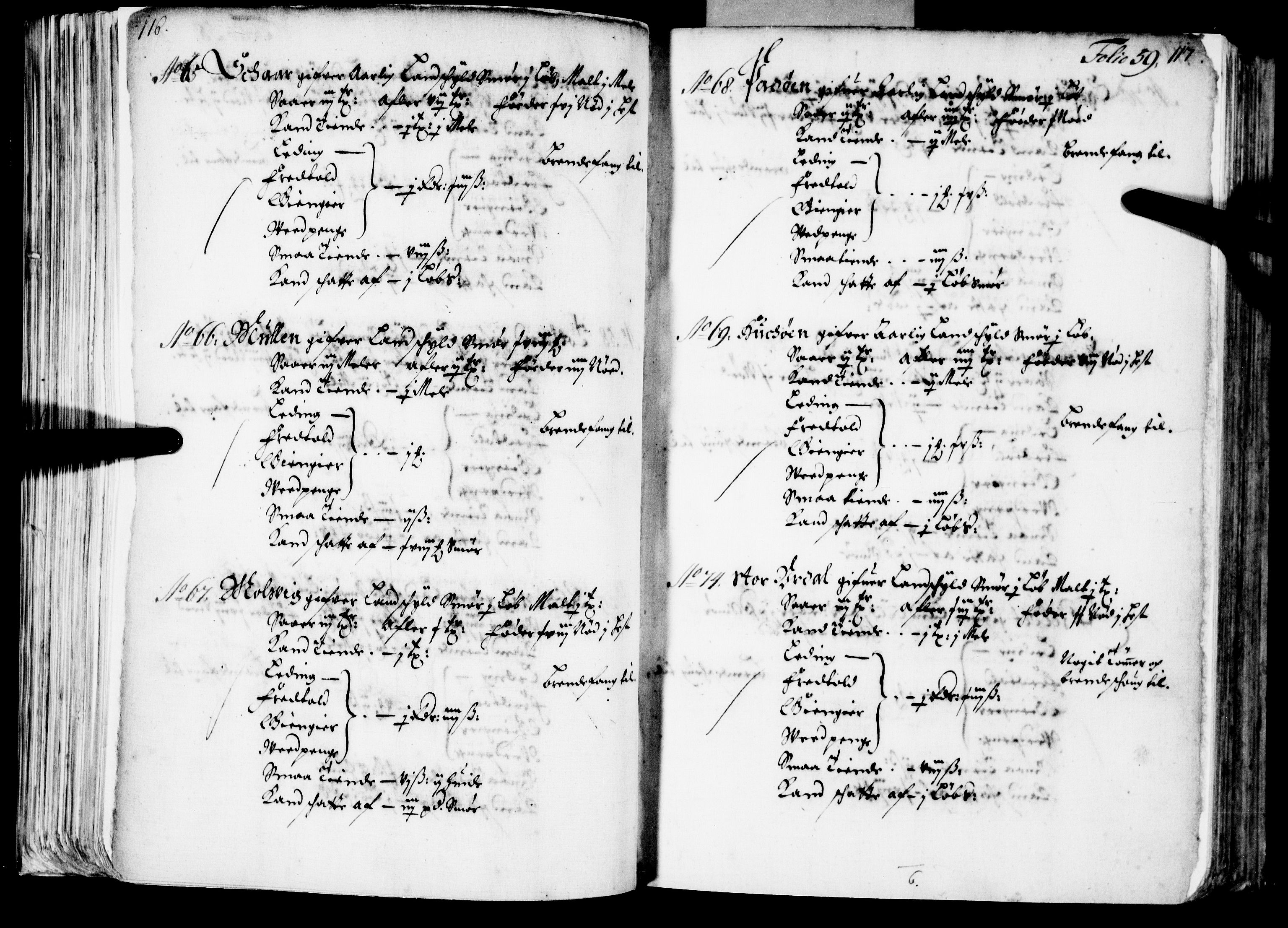 Rentekammeret inntil 1814, Realistisk ordnet avdeling, RA/EA-4070/N/Nb/Nba/L0039: Nordhordland fogderi, 1667, s. 58b-59a