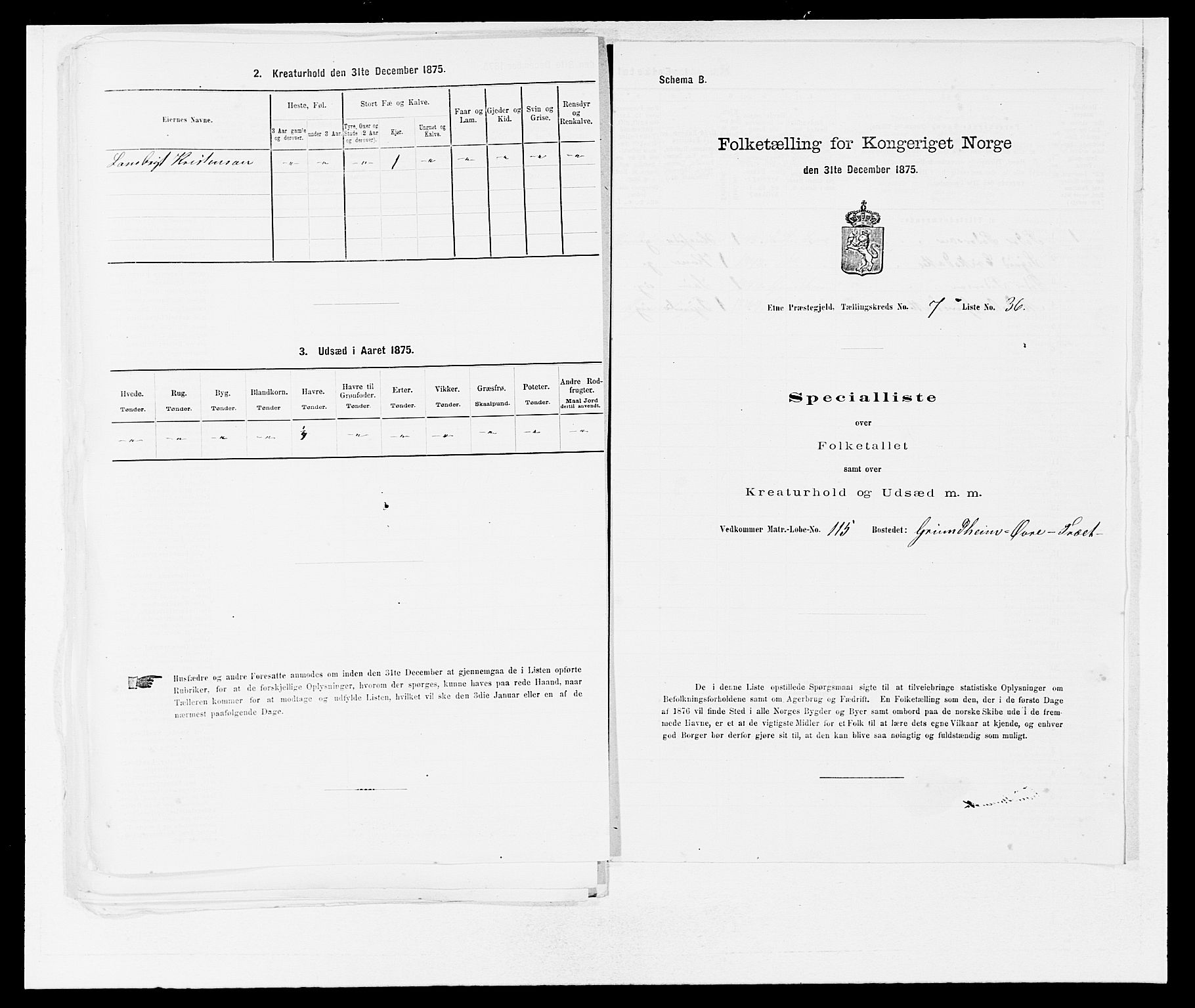 SAB, Folketelling 1875 for 1211P Etne prestegjeld, 1875, s. 588