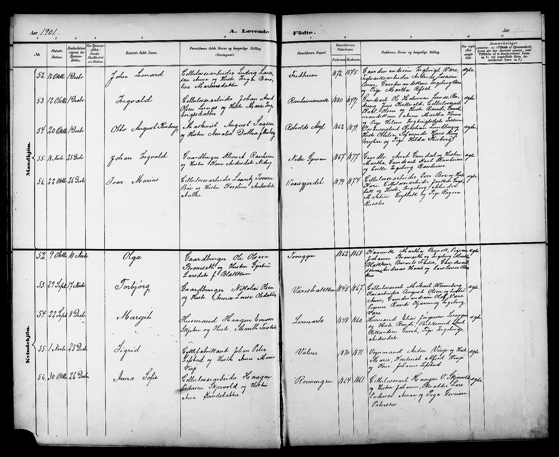 Ministerialprotokoller, klokkerbøker og fødselsregistre - Sør-Trøndelag, AV/SAT-A-1456/606/L0313: Klokkerbok nr. 606C09, 1895-1910