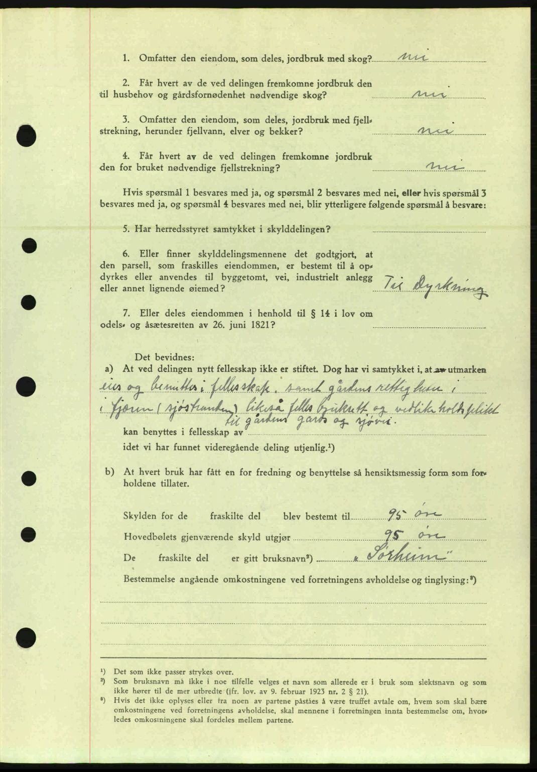 Nordre Sunnmøre sorenskriveri, AV/SAT-A-0006/1/2/2C/2Ca: Pantebok nr. A20a, 1945-1945, Dagboknr: 805/1945