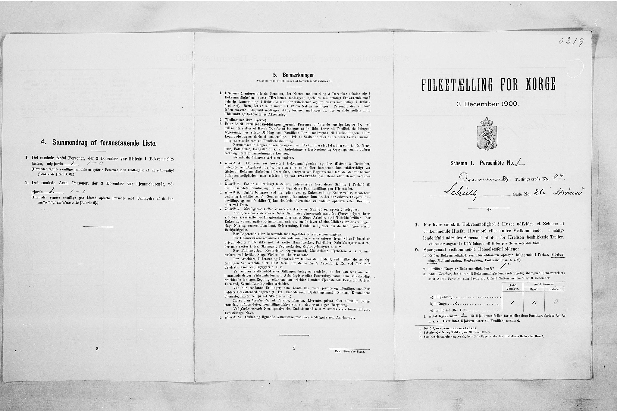 RA, Folketelling 1900 for 0602 Drammen kjøpstad, 1900, s. 8180