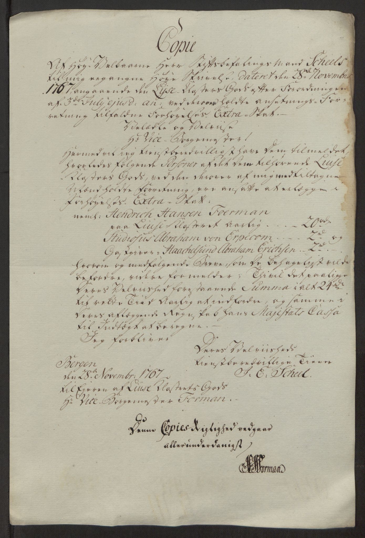 Rentekammeret inntil 1814, Reviderte regnskaper, Fogderegnskap, AV/RA-EA-4092/R50/L3180: Ekstraskatten Lyse kloster, 1762-1783, s. 241