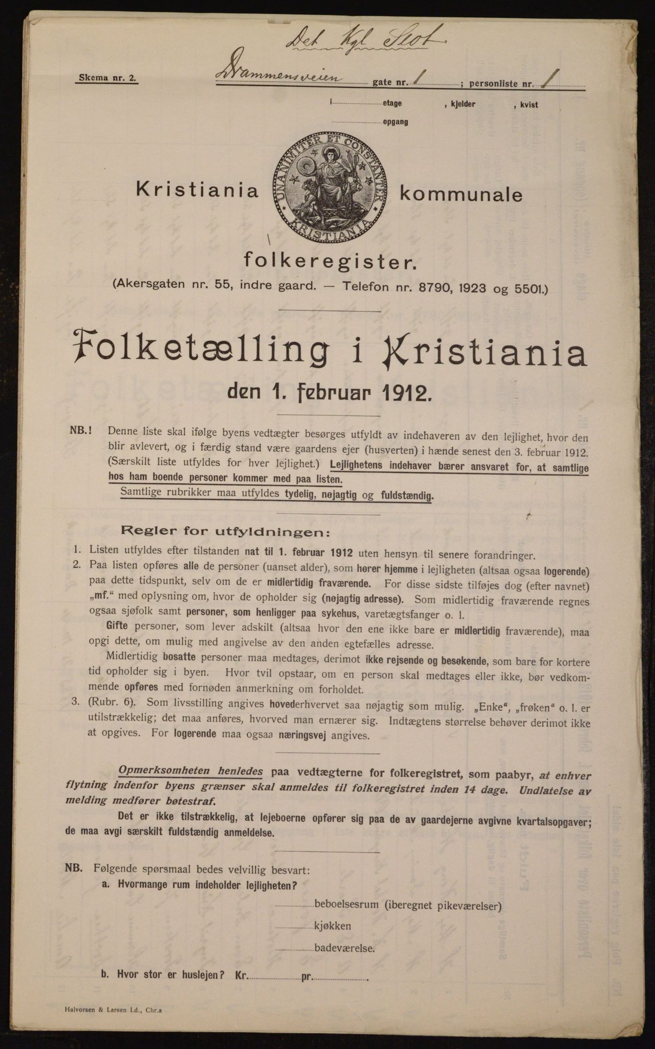 OBA, Kommunal folketelling 1.2.1912 for Kristiania, 1912, s. 16148