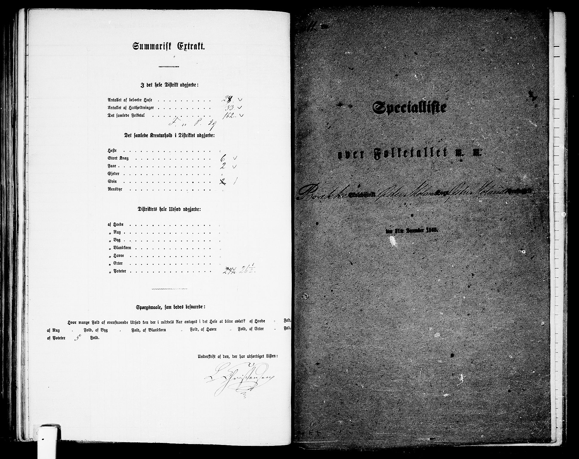 RA, Folketelling 1865 for 0918P Austre Moland prestegjeld, 1865, s. 277