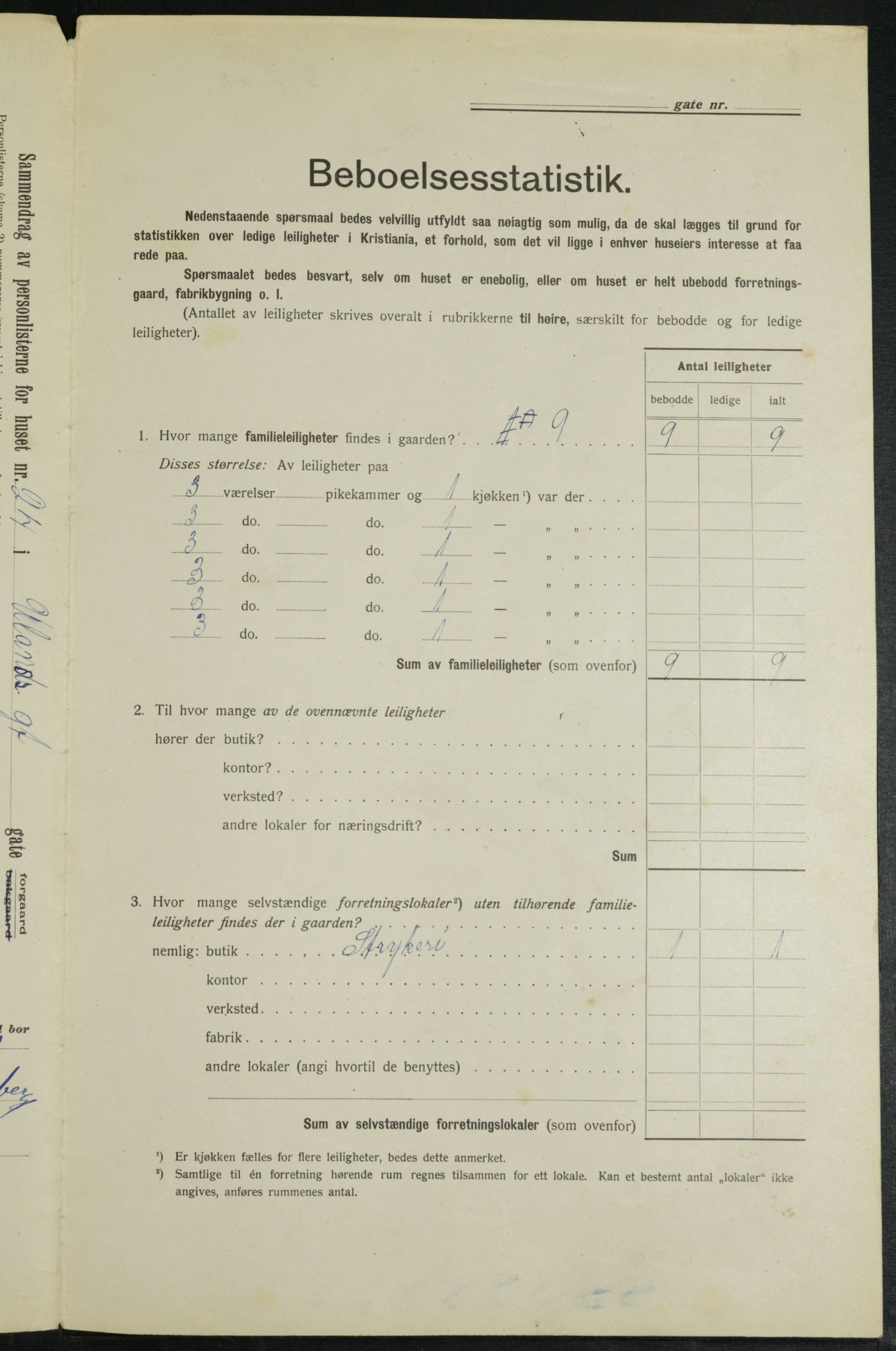 OBA, Kommunal folketelling 1.2.1913 for Kristiania, 1913, s. 118641