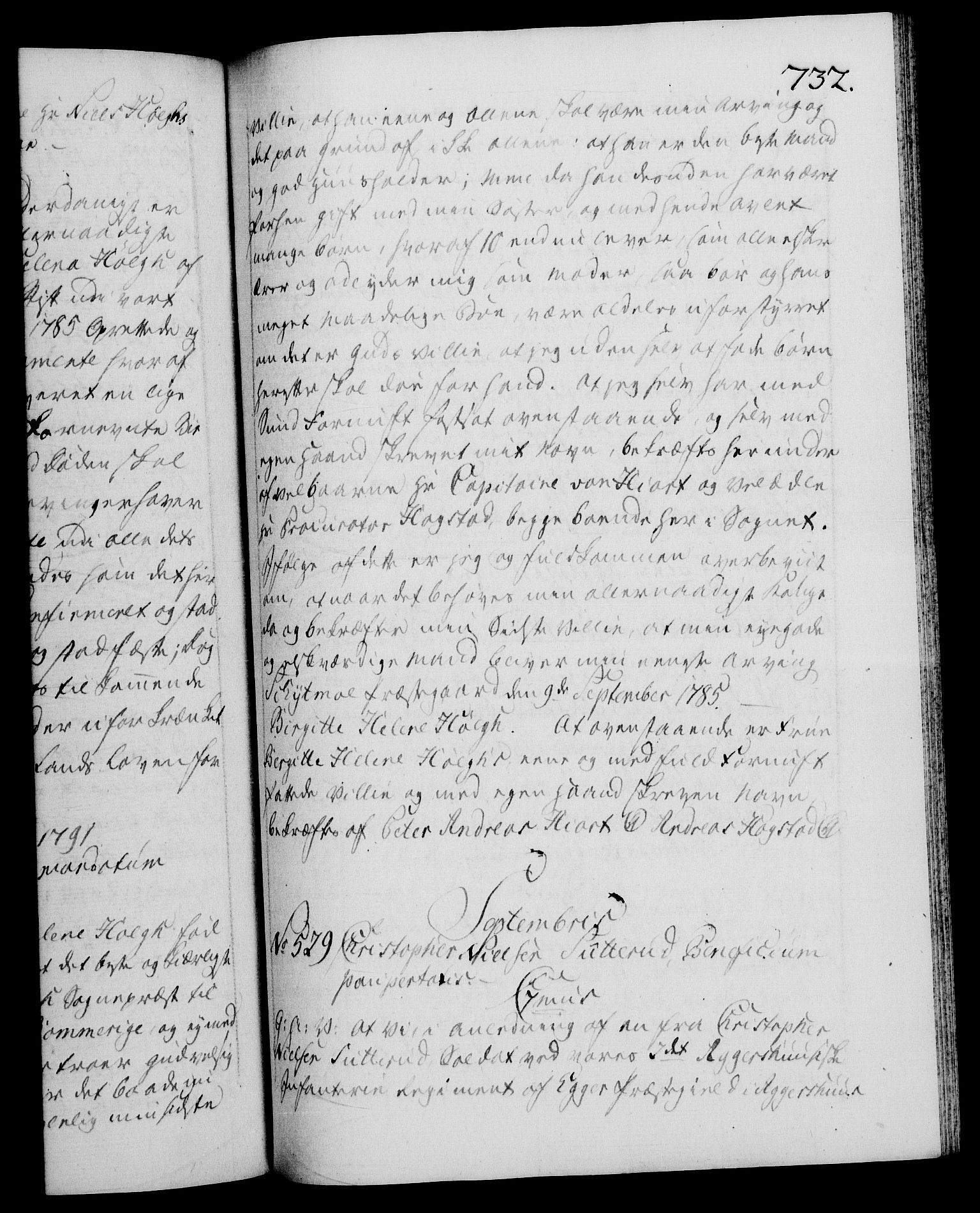 Danske Kanselli 1572-1799, RA/EA-3023/F/Fc/Fca/Fcaa/L0053: Norske registre, 1790-1791, s. 732a