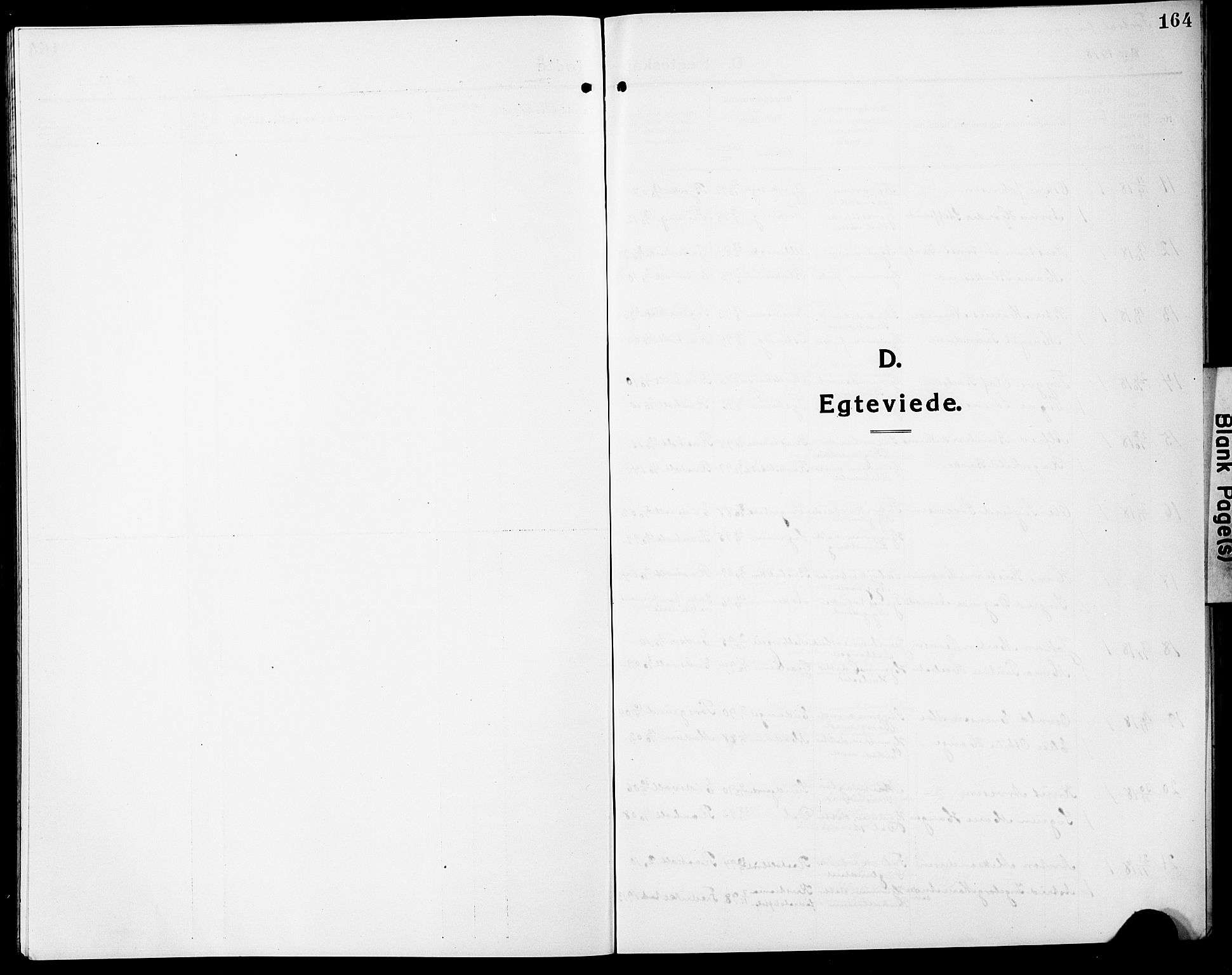Eidsvoll prestekontor Kirkebøker, SAO/A-10888/G/Ga/L0010: Klokkerbok nr. I 10, 1919-1929, s. 164