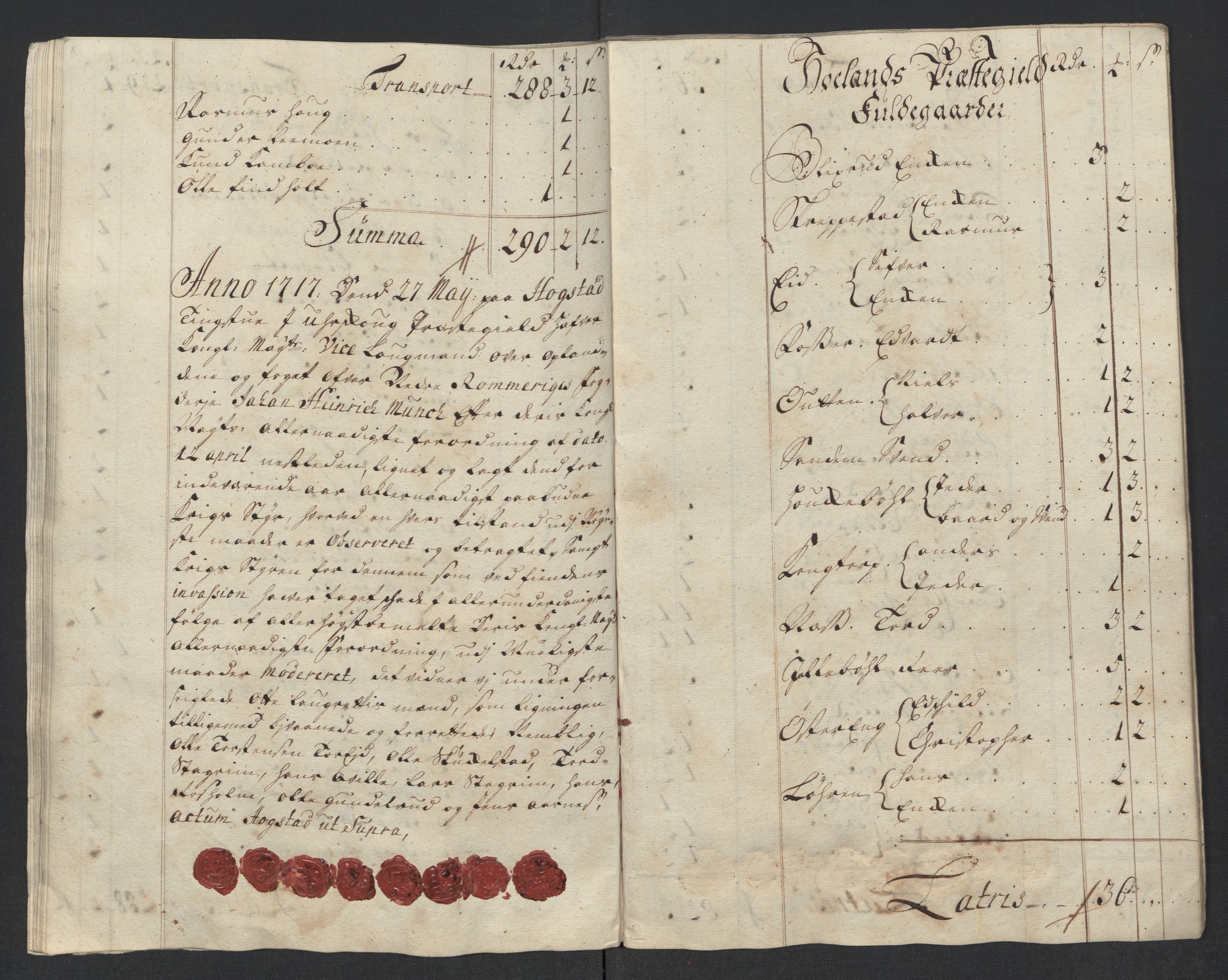 Rentekammeret inntil 1814, Reviderte regnskaper, Fogderegnskap, AV/RA-EA-4092/R11/L0599: Fogderegnskap Nedre Romerike, 1717, s. 139