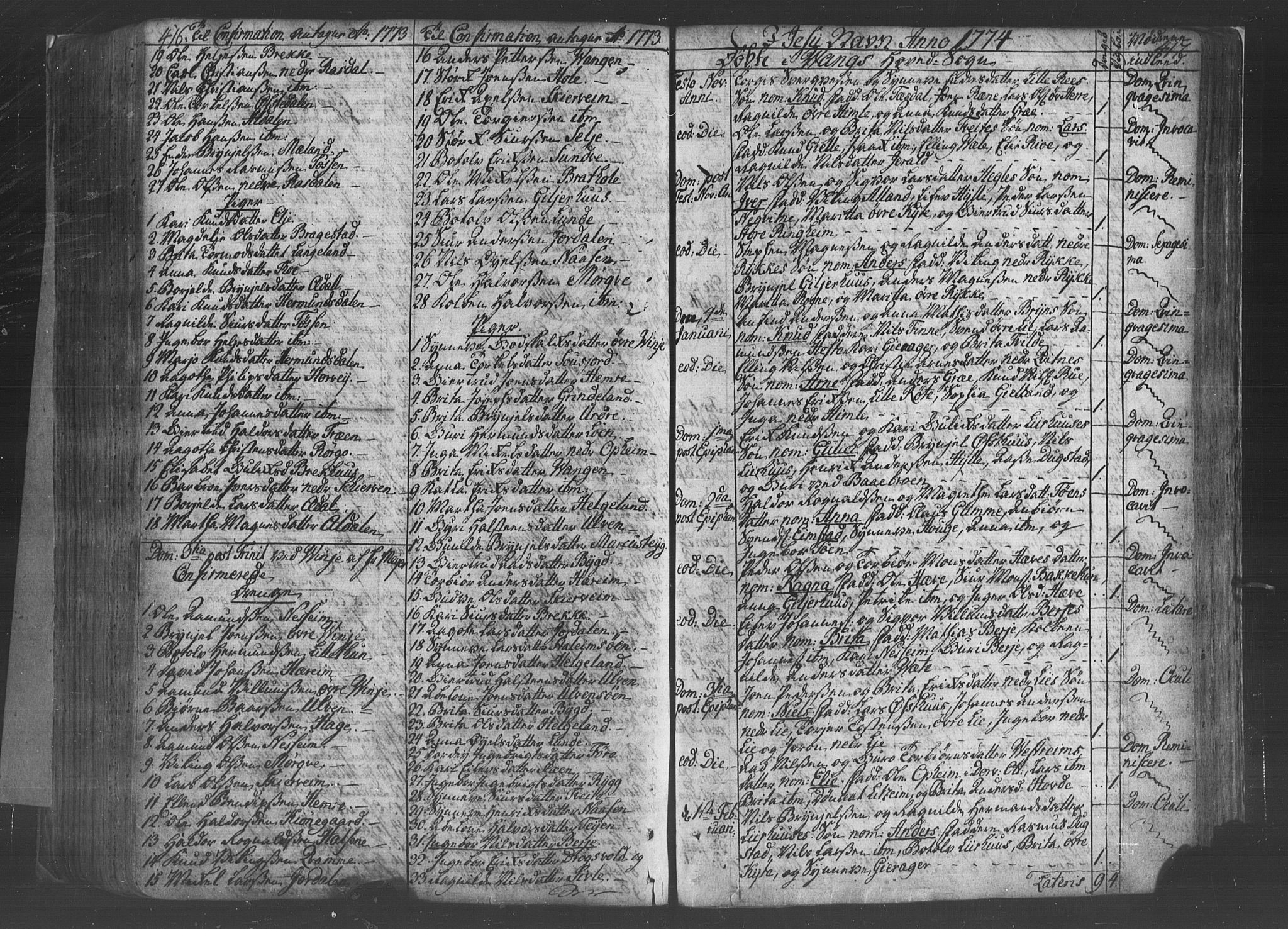 Voss sokneprestembete, SAB/A-79001/H/Haa: Ministerialbok nr. A 8, 1752-1780, s. 416-417