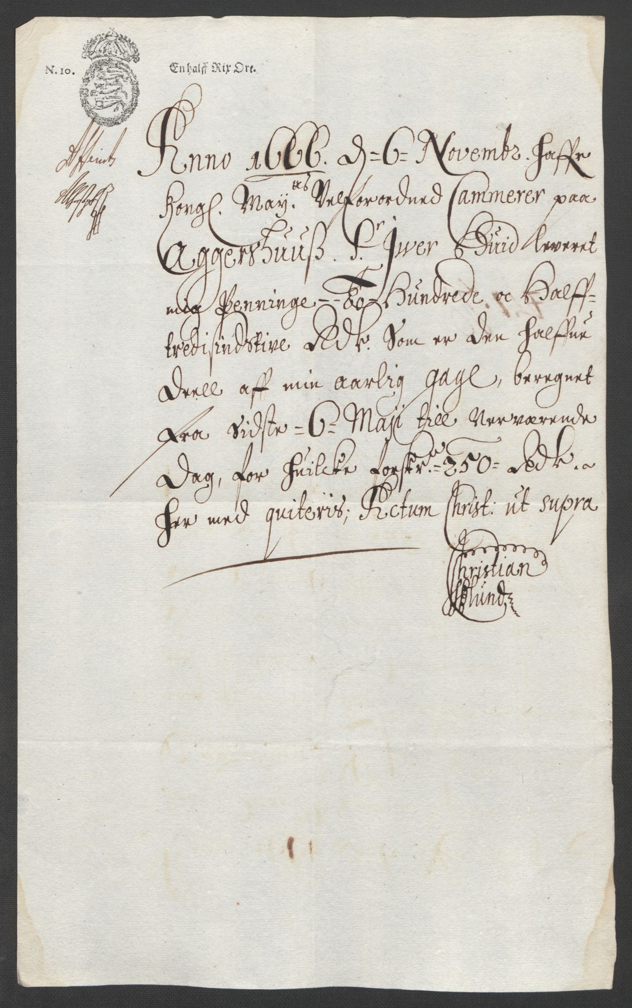 Rentekammeret inntil 1814, Reviderte regnskaper, Stiftamtstueregnskaper, Landkommissariatet på Akershus og Akershus stiftamt, RA/EA-5869/R/Rb/L0042: Akershus stiftamt, 1664-1666