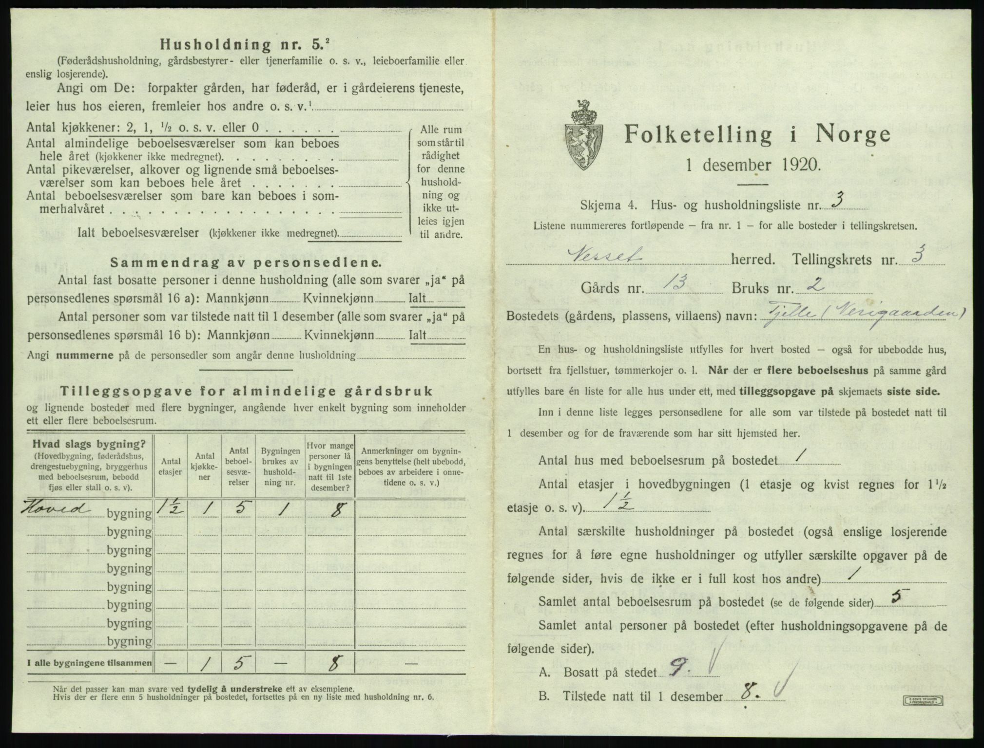 SAT, Folketelling 1920 for 1543 Nesset herred, 1920, s. 150