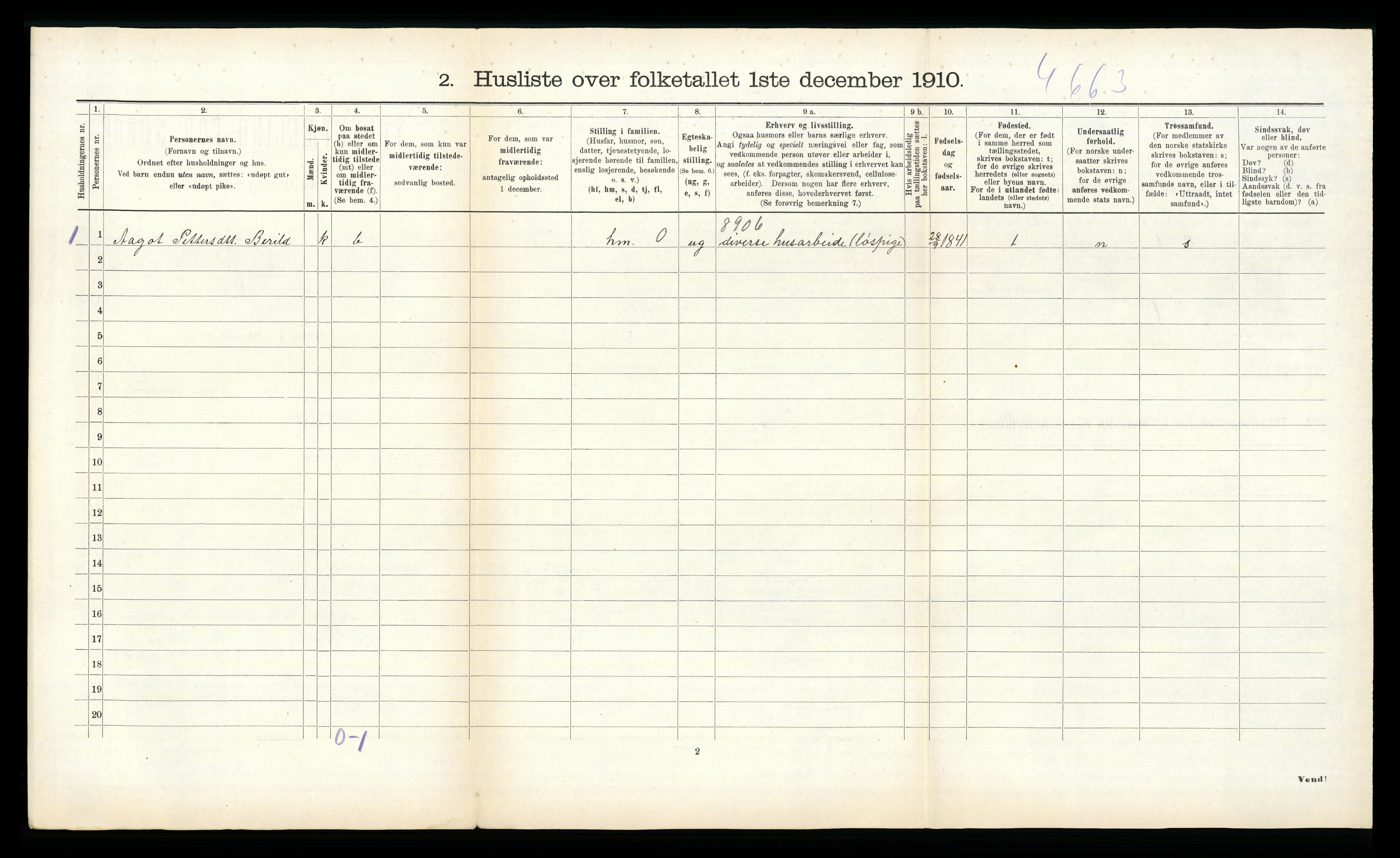 RA, Folketelling 1910 for 1537 Voll herred, 1910, s. 97
