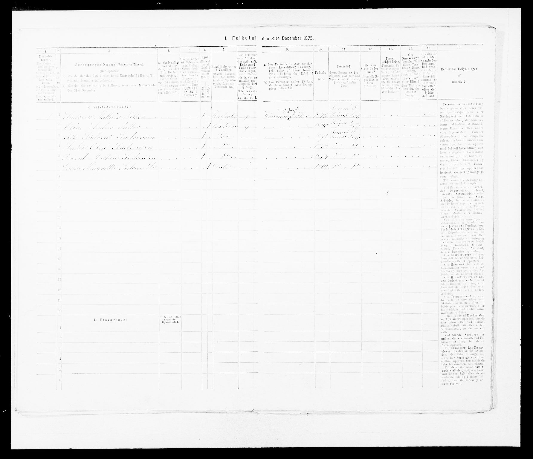 SAB, Folketelling 1875 for 1437L Kinn prestegjeld, Kinn sokn og Svanøy sokn, 1875, s. 1162