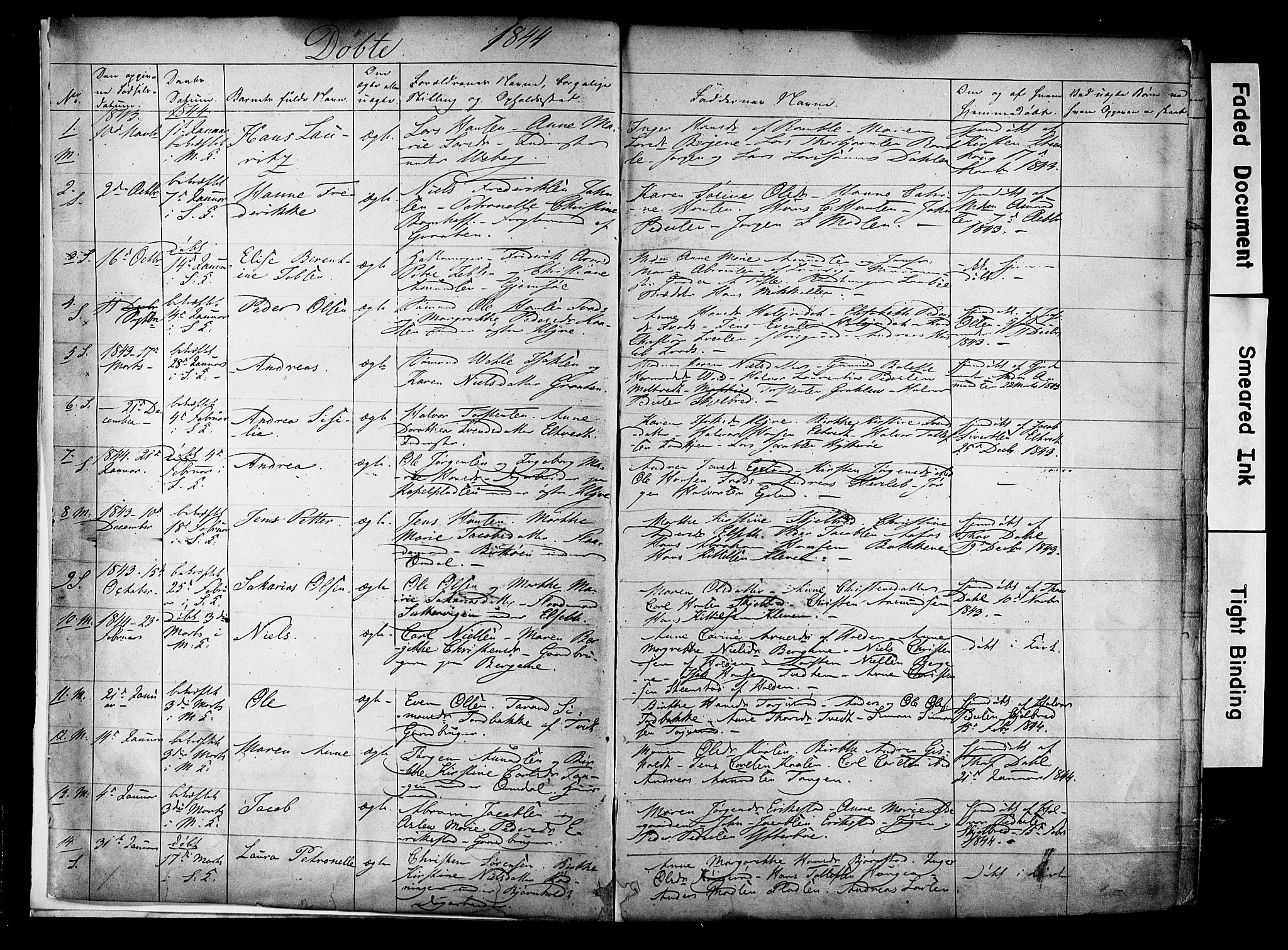 Solum kirkebøker, AV/SAKO-A-306/F/Fa/L0006: Ministerialbok nr. I 6, 1844-1855, s. 2