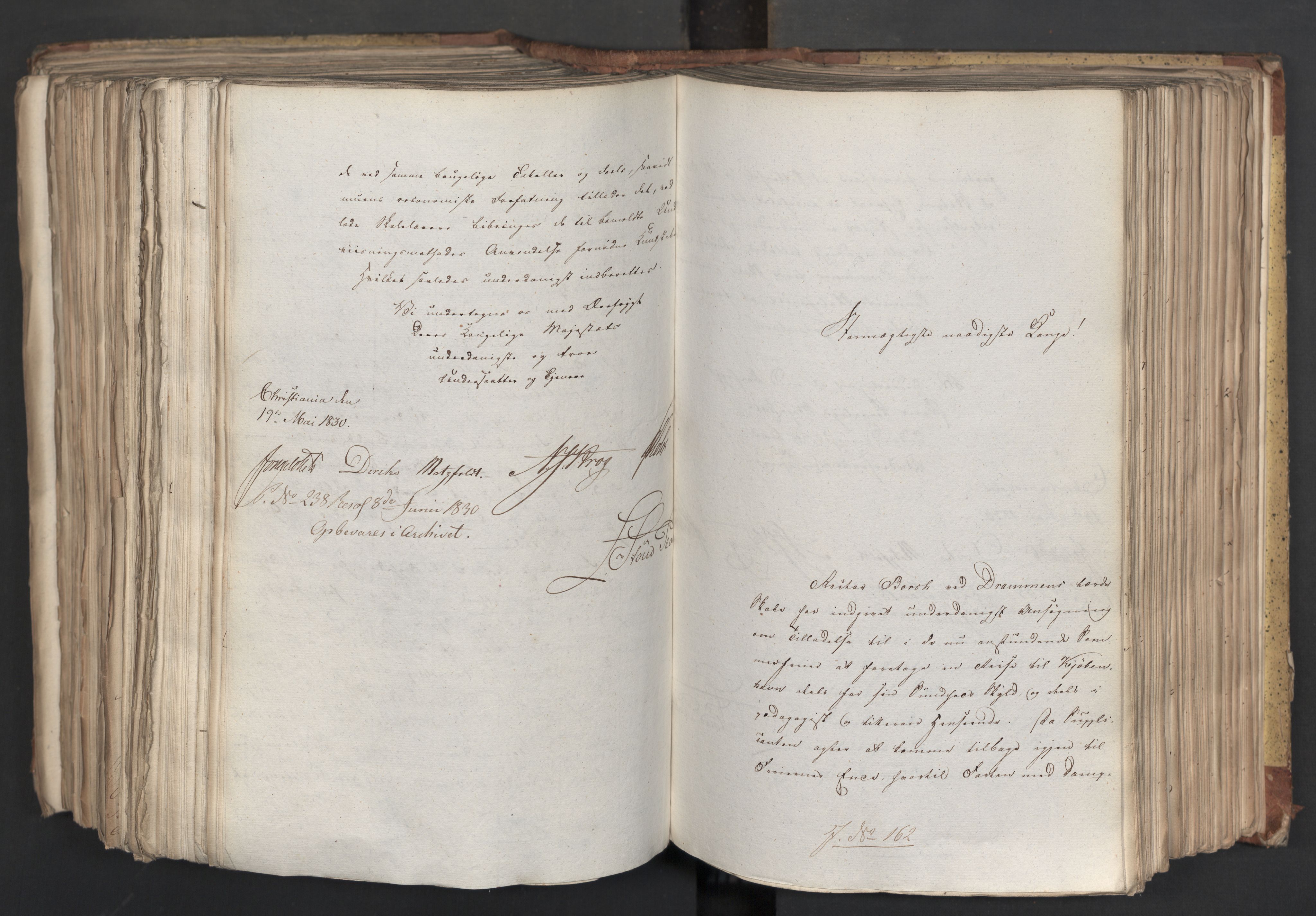Statsrådsavdelingen i Stockholm, AV/RA-S-1003/D/Da/L0065: Regjeringsinnstillinger nr. 1-239, 1830, s. 593