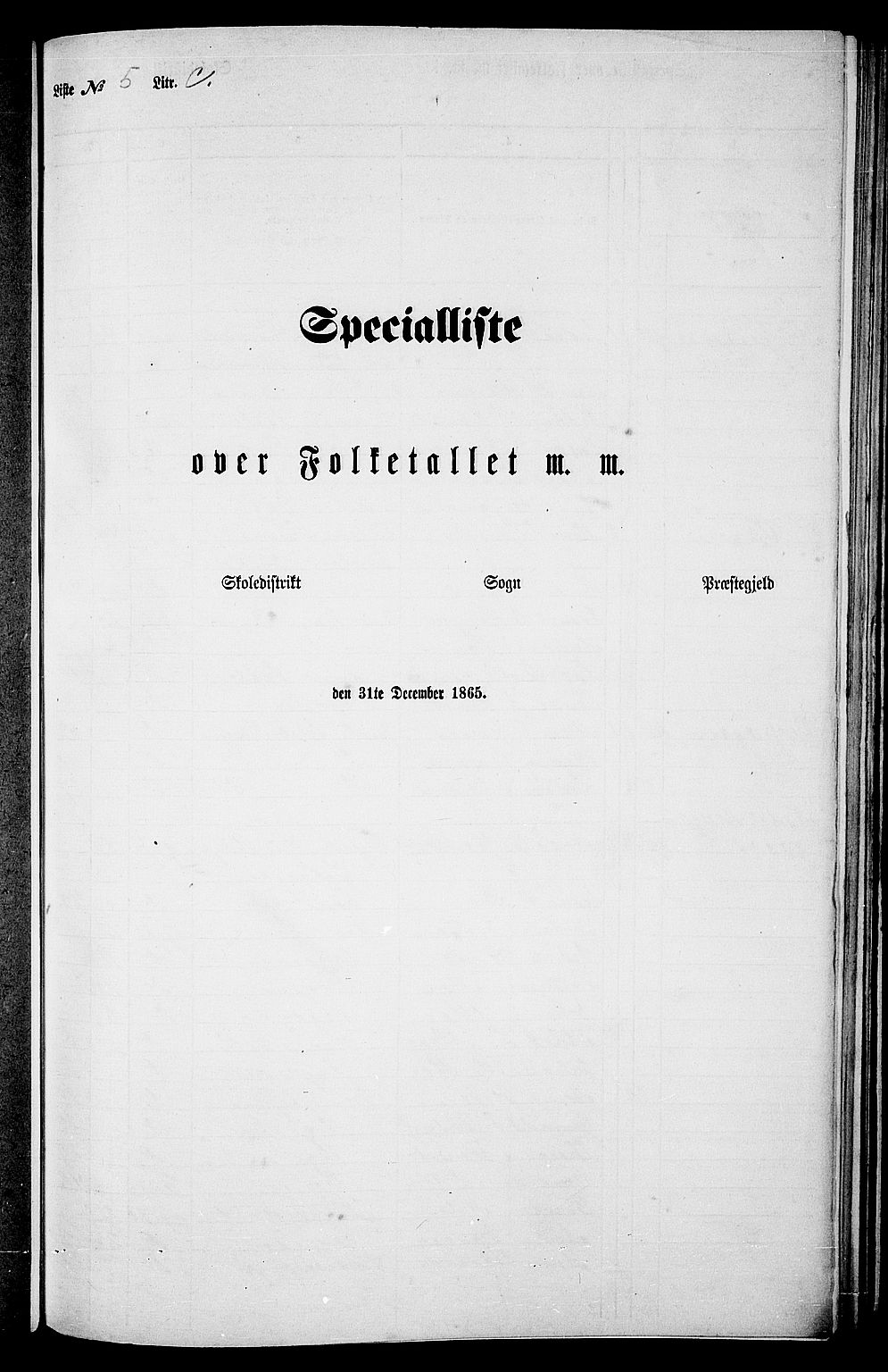 RA, Folketelling 1865 for 1012P Oddernes prestegjeld, 1865, s. 108