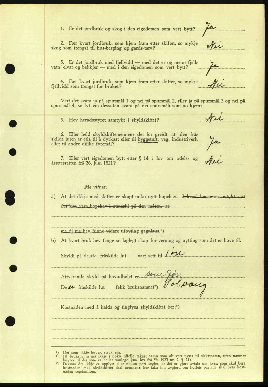 Nordre Sunnmøre sorenskriveri, AV/SAT-A-0006/1/2/2C/2Ca: Pantebok nr. A20a, 1945-1945, Dagboknr: 803/1945