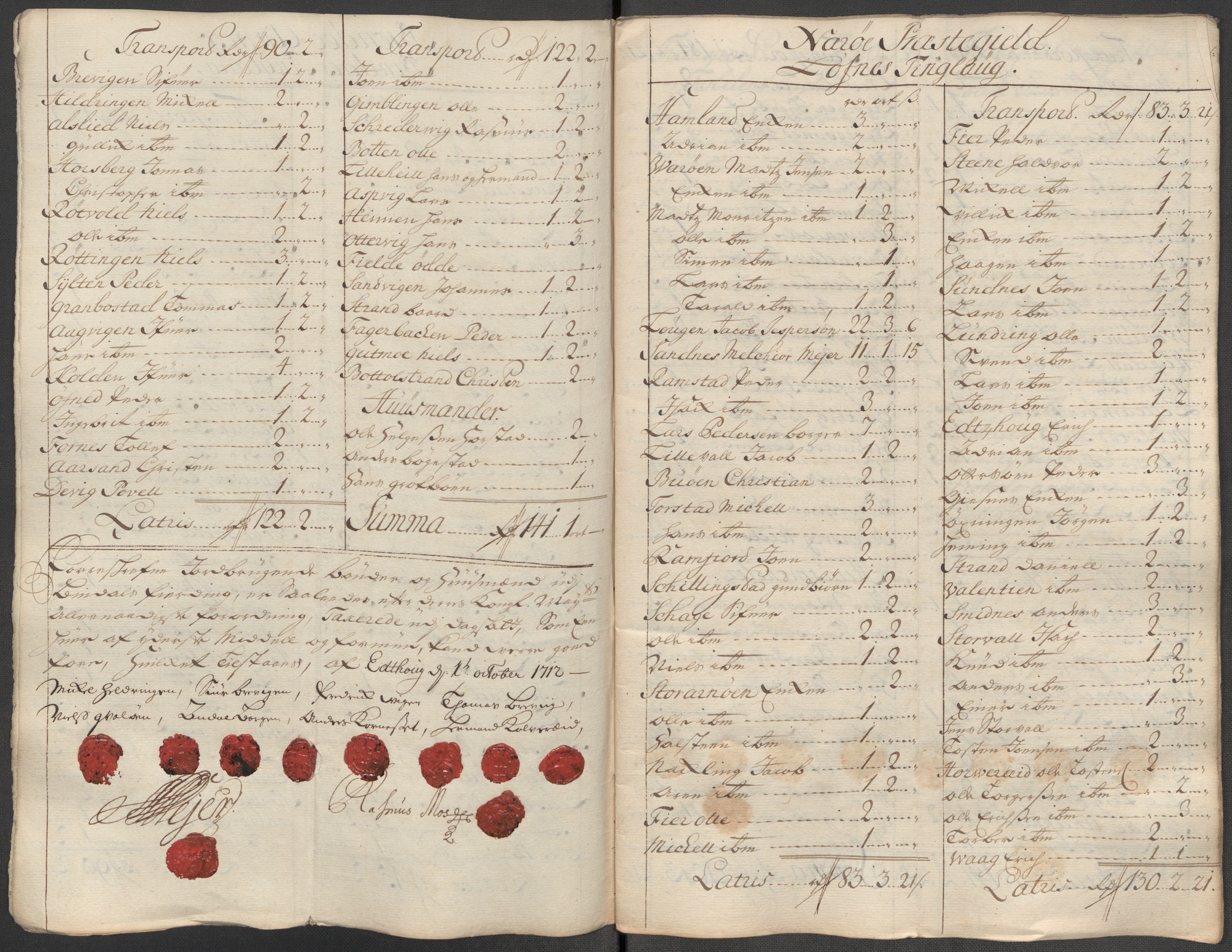 Rentekammeret inntil 1814, Reviderte regnskaper, Fogderegnskap, AV/RA-EA-4092/R64/L4433: Fogderegnskap Namdal, 1712, s. 132