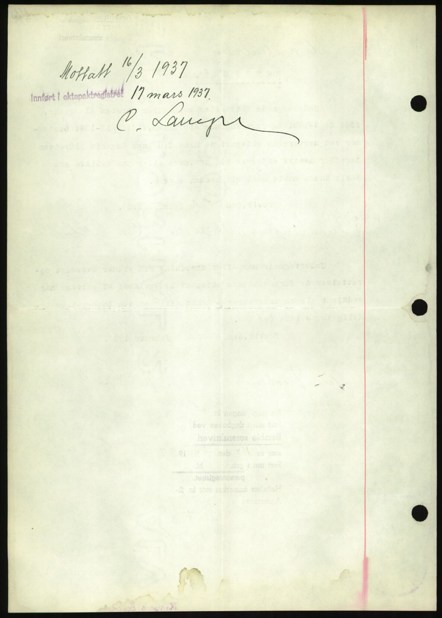 Oslo byskriverembete, AV/SAO-A-10227/2/G/Gb/L0045: Tinglyste ektepakter, Telemark, bind 2-3, 1937-1950