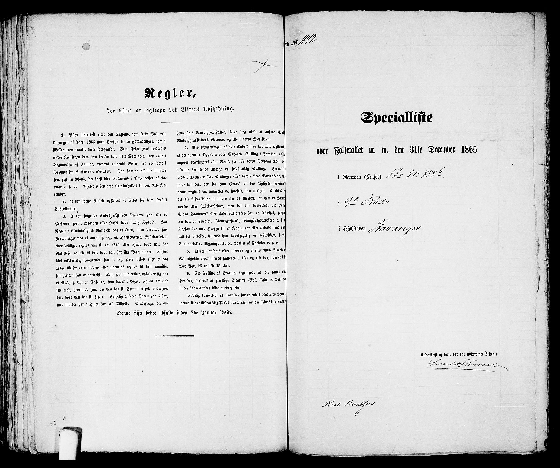 RA, Folketelling 1865 for 1103 Stavanger kjøpstad, 1865, s. 2309