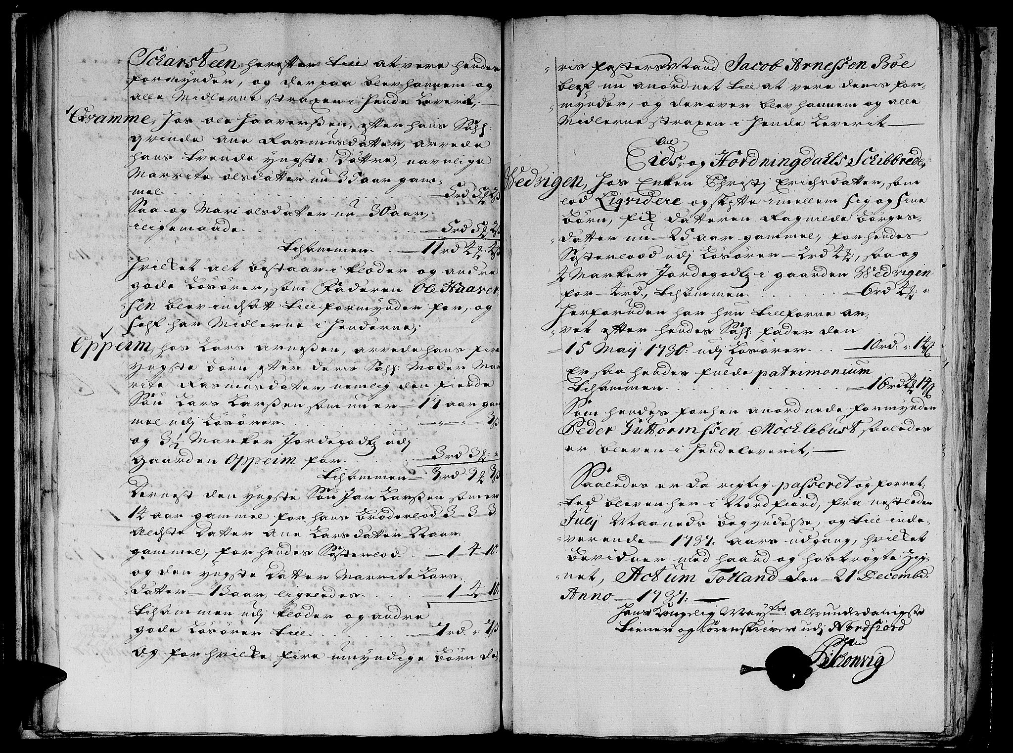 Nordfjord sorenskriveri, SAB/A-2801/04/04a/L0008: Skifteprotokollar, 1733-1744, s. 40
