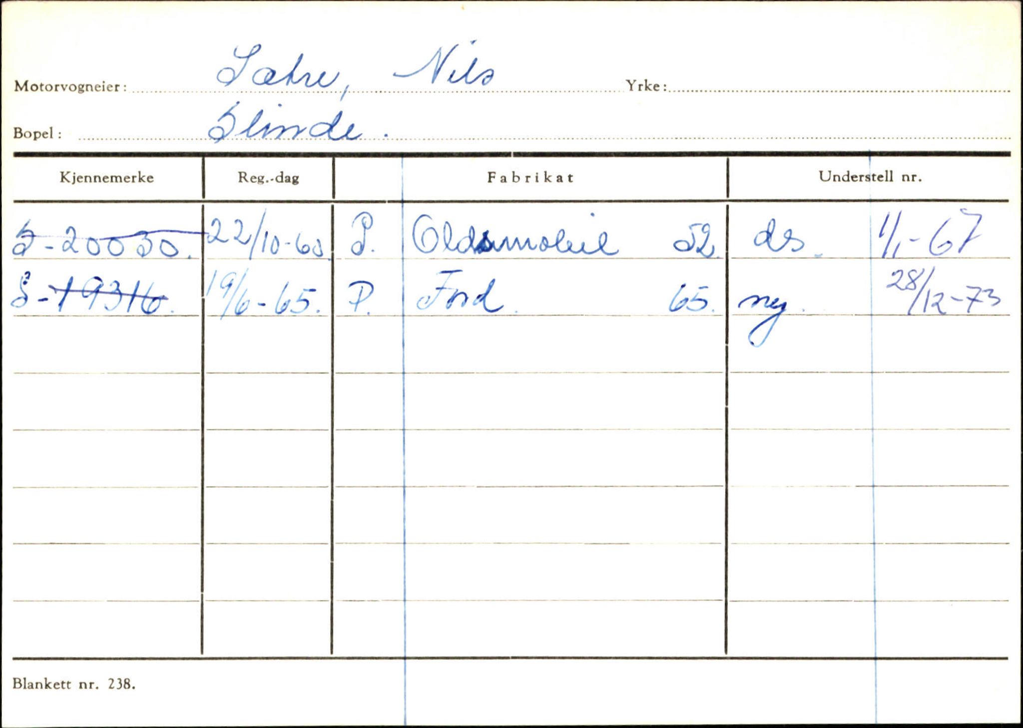 Statens vegvesen, Sogn og Fjordane vegkontor, SAB/A-5301/4/F/L0124: Eigarregister Sogndal A-U, 1945-1975, s. 2558