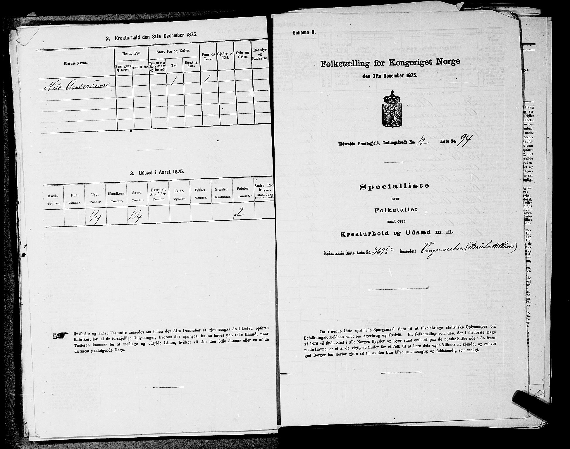 RA, Folketelling 1875 for 0237P Eidsvoll prestegjeld, 1875, s. 2049