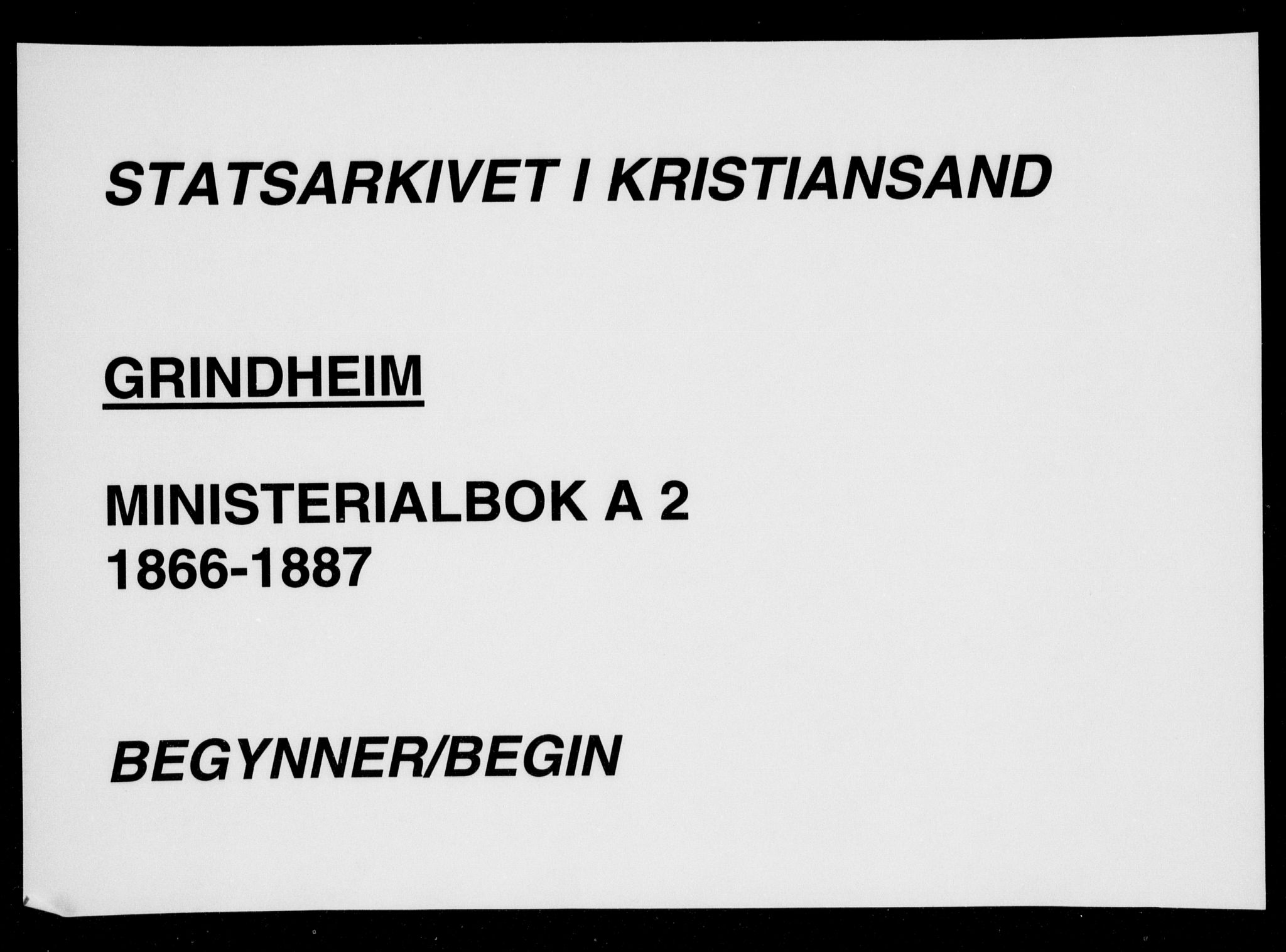 Bjelland sokneprestkontor, SAK/1111-0005/F/Fa/Fac/L0002: Ministerialbok nr. A 2, 1866-1887