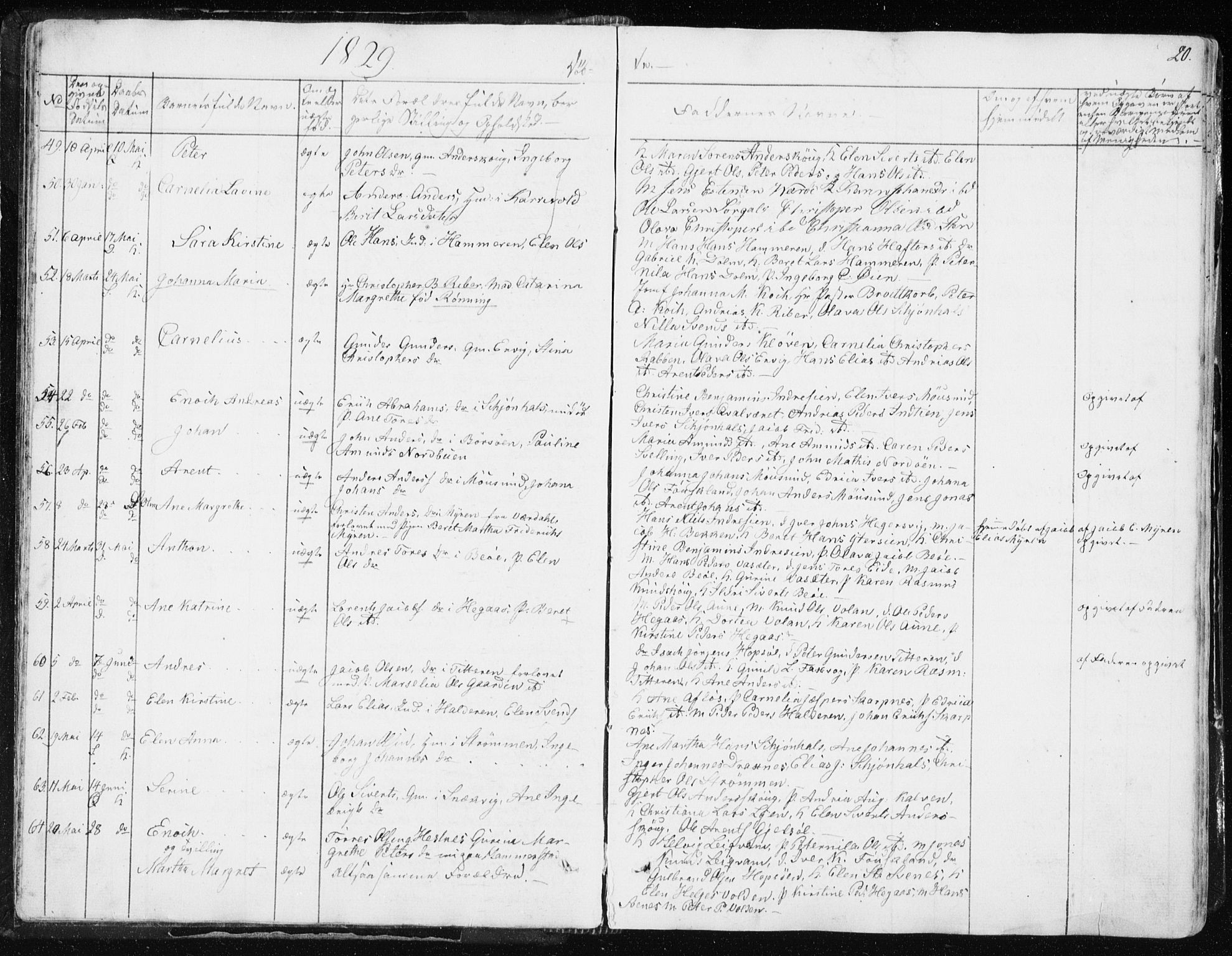 Ministerialprotokoller, klokkerbøker og fødselsregistre - Sør-Trøndelag, SAT/A-1456/634/L0528: Ministerialbok nr. 634A04, 1827-1842, s. 20