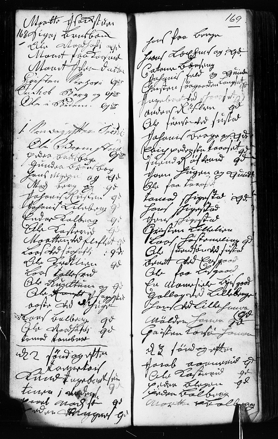 Fåberg prestekontor, AV/SAH-PREST-086/H/Ha/Hab/L0002: Klokkerbok nr. 2, 1741-1756, s. 168-169