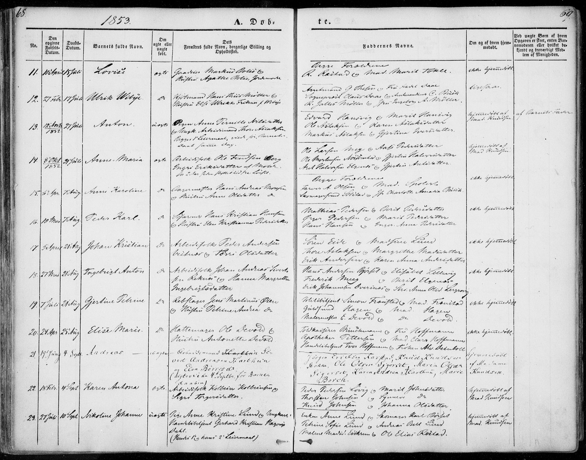 Ministerialprotokoller, klokkerbøker og fødselsregistre - Møre og Romsdal, AV/SAT-A-1454/558/L0689: Ministerialbok nr. 558A03, 1843-1872, s. 68-69