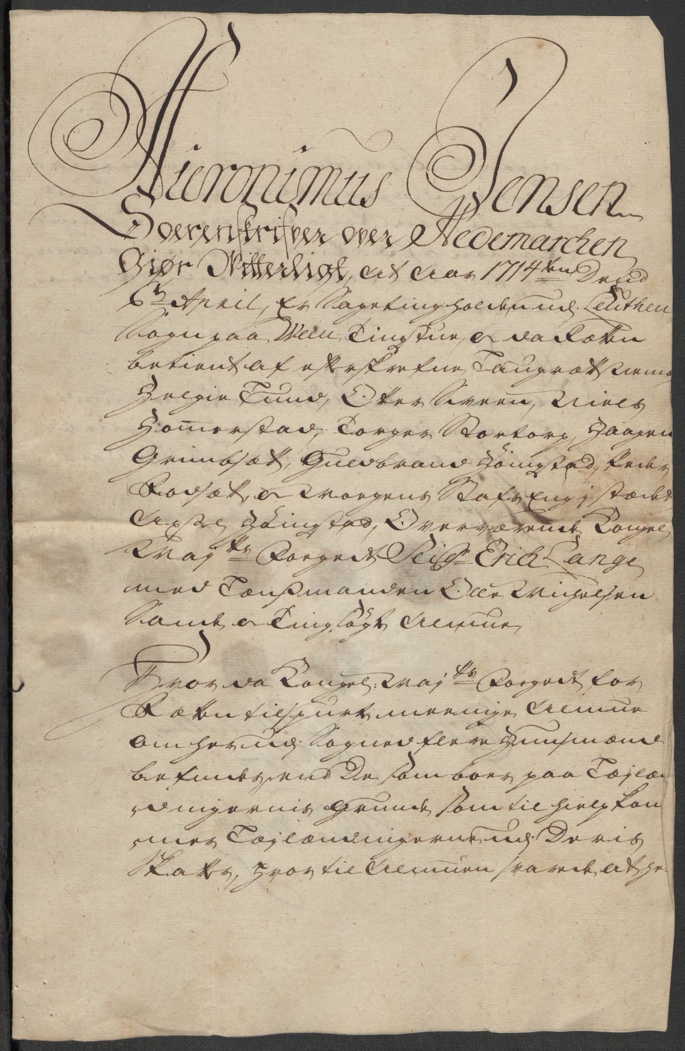 Rentekammeret inntil 1814, Reviderte regnskaper, Fogderegnskap, RA/EA-4092/R16/L1051: Fogderegnskap Hedmark, 1714, s. 164