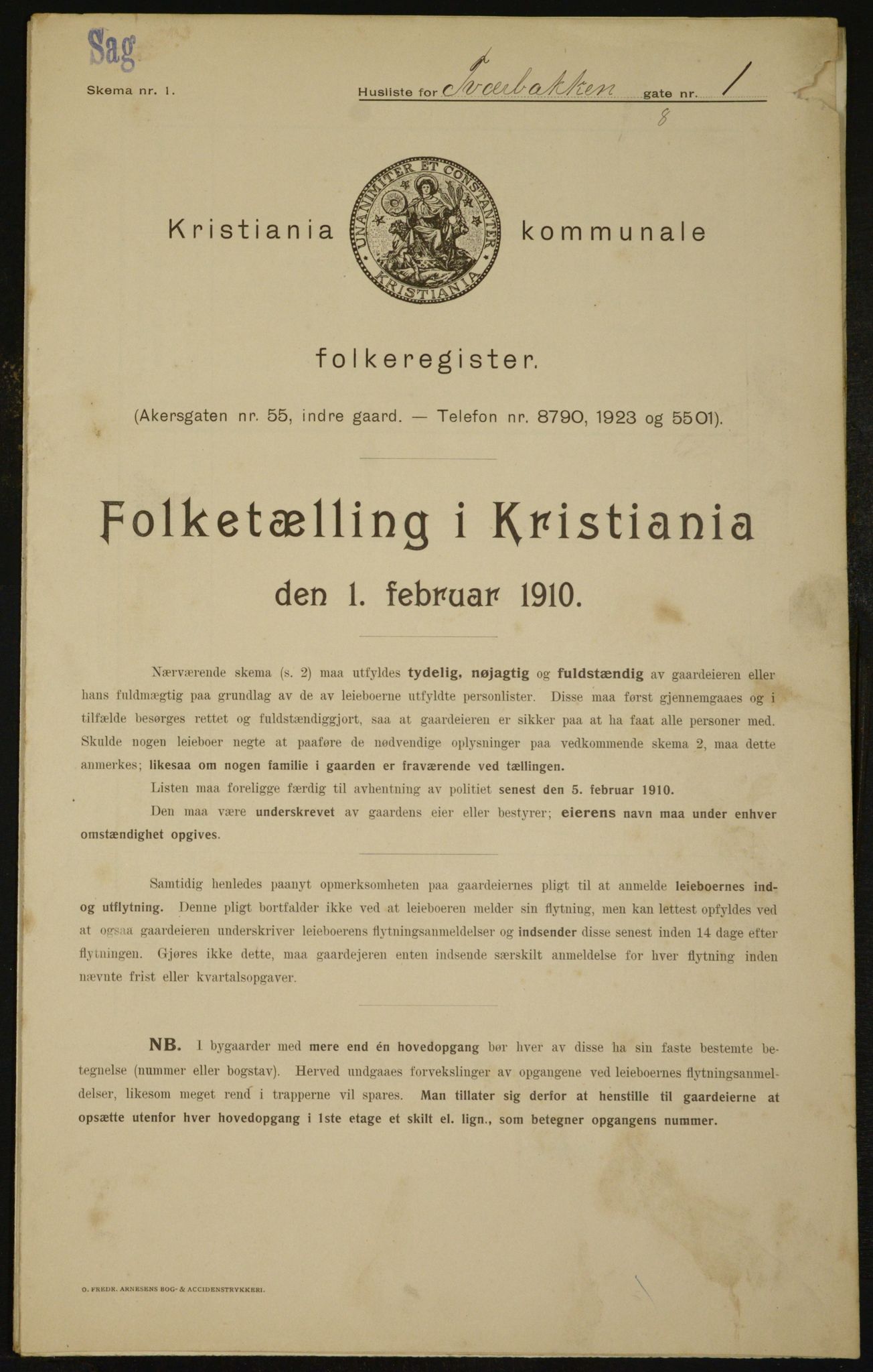 OBA, Kommunal folketelling 1.2.1910 for Kristiania, 1910, s. 111388