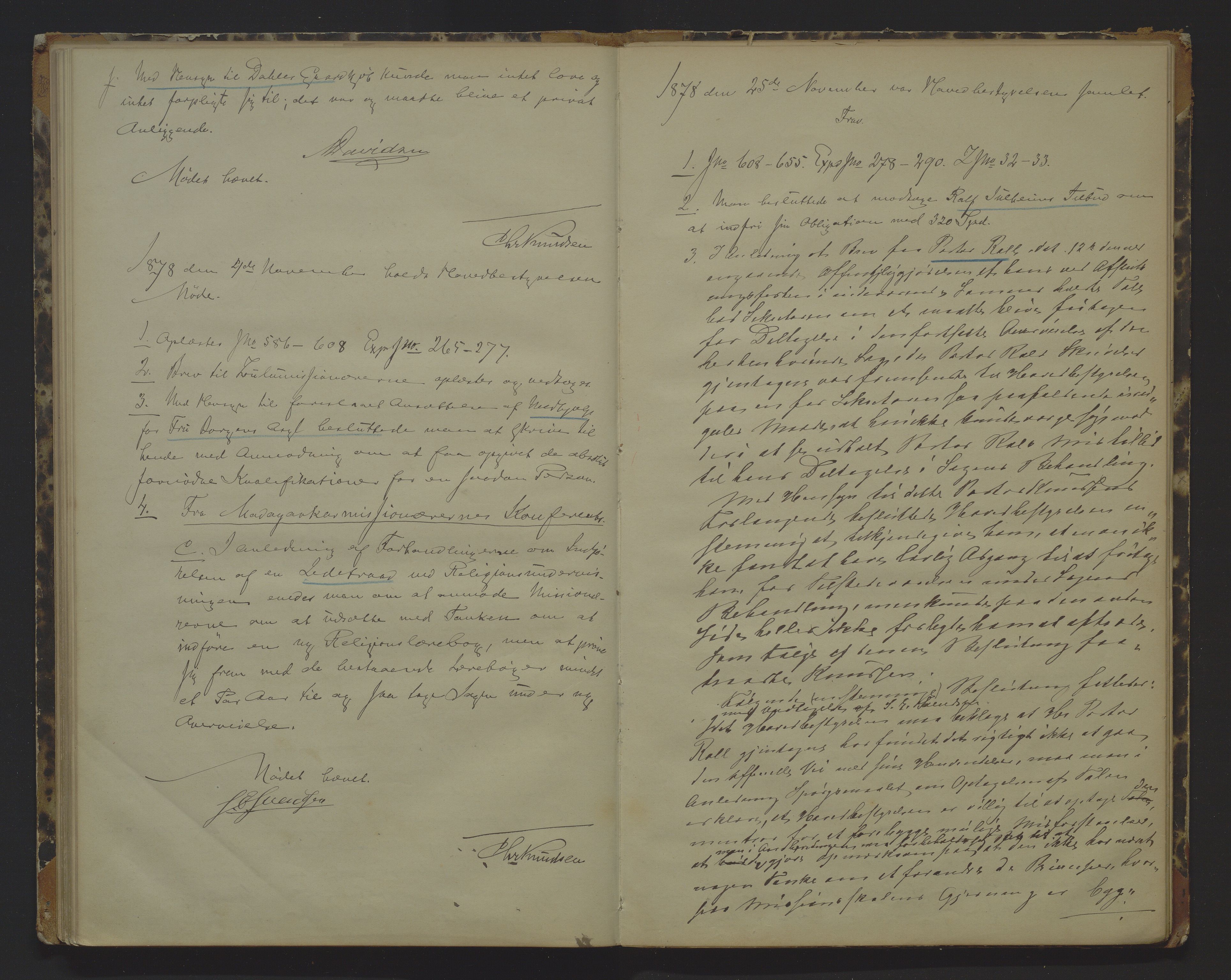 Det Norske Misjonsselskap - hovedadministrasjonen, VID/MA-A-1045/D/Da/Daa/L0009: Styreprotokoll nr. IV, 25. januar 1875 - 9. februar 1881, 1875-1881