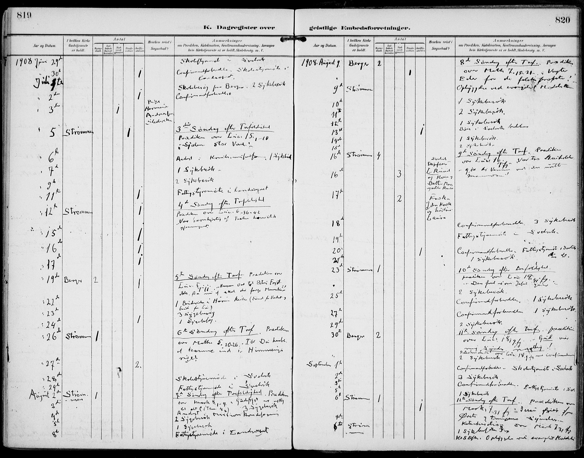 Strømm kirkebøker, AV/SAKO-A-322/F/Fa/L0005: Ministerialbok nr. I 5, 1898-1919, s. 819-820