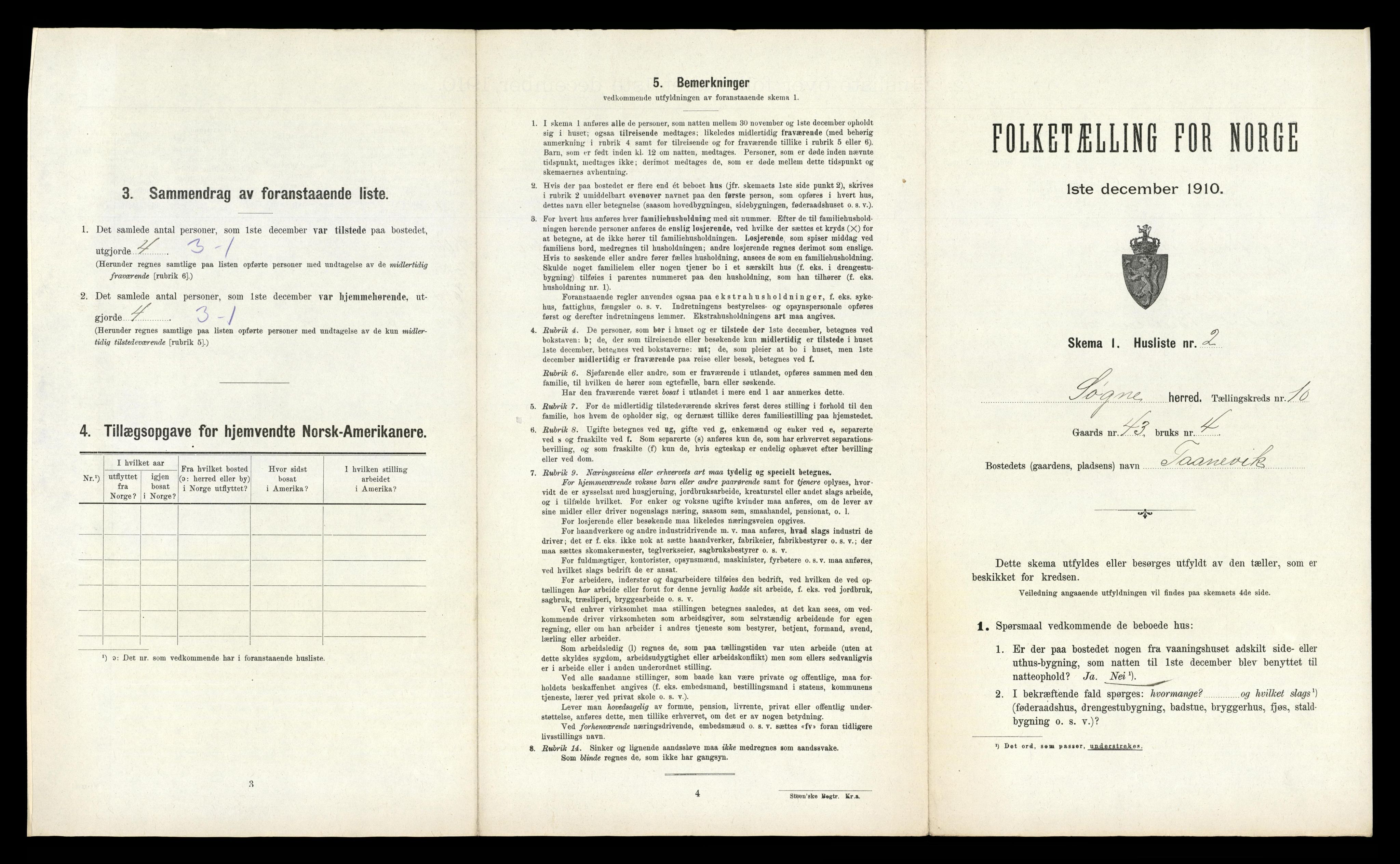 RA, Folketelling 1910 for 1018 Søgne herred, 1910, s. 1004