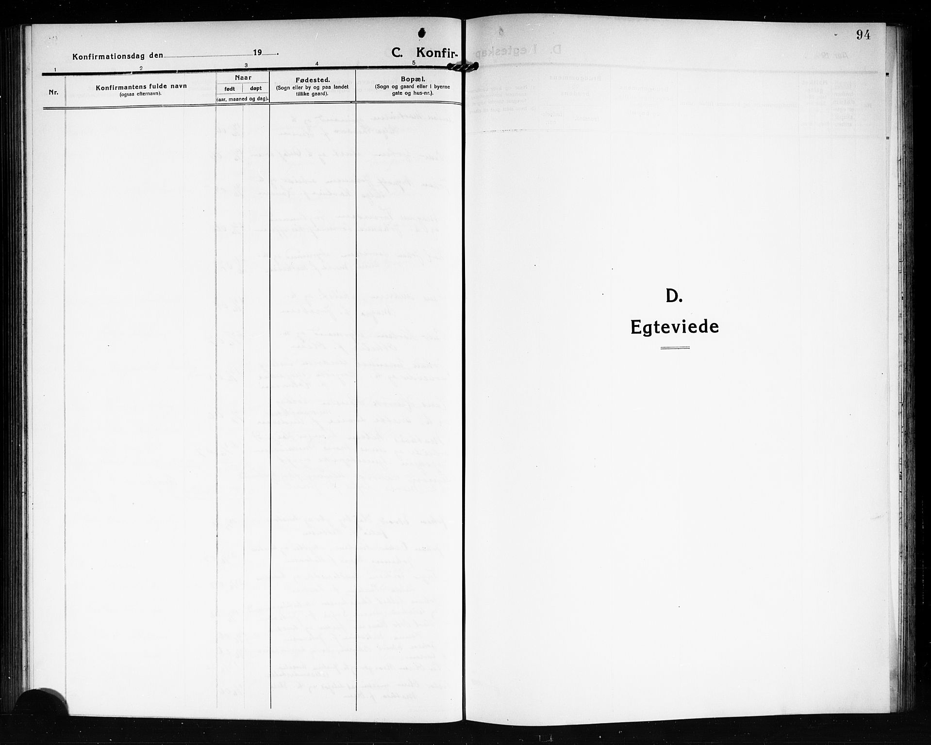 Tjøme kirkebøker, SAKO/A-328/G/Ga/L0002: Klokkerbok nr. 2, 1911-1920, s. 94