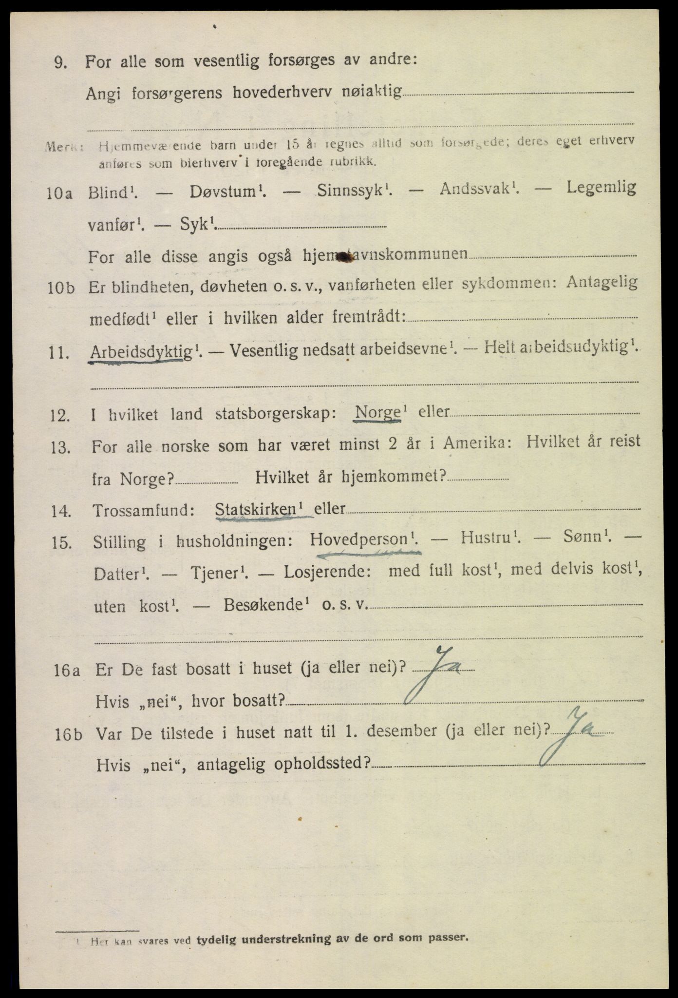 SAK, Folketelling 1920 for 1029 Sør-Audnedal herred, 1920, s. 5618