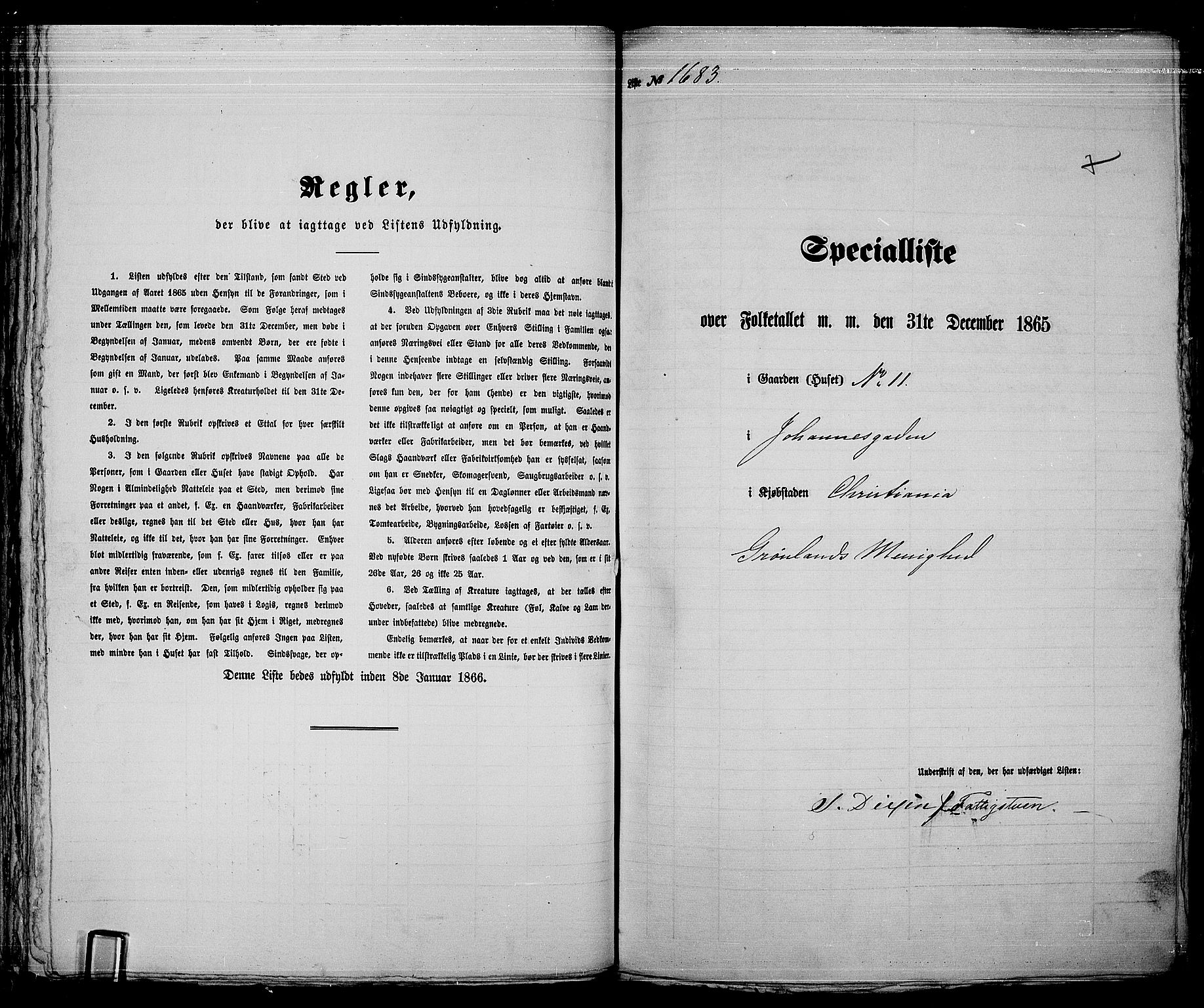 RA, Folketelling 1865 for 0301 Kristiania kjøpstad, 1865, s. 3804